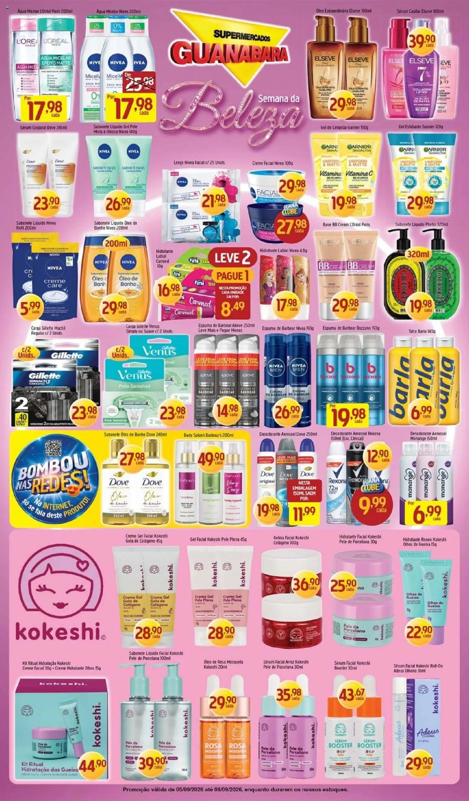 Supermercados Guanabara Folheto - válido de 05/09/2026 | Página: 10 | Produtos: Lenço, Arroz, Base, Body