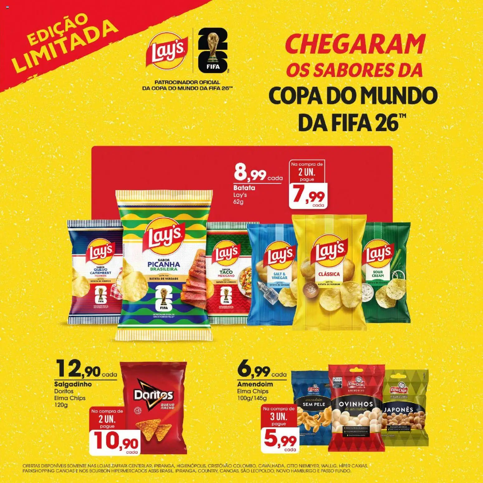 Zaffari Folheto - válido de 09.06.2026 | Página: 9 | Produtos: Elma Chips, Picanha, Queijo, Camembert