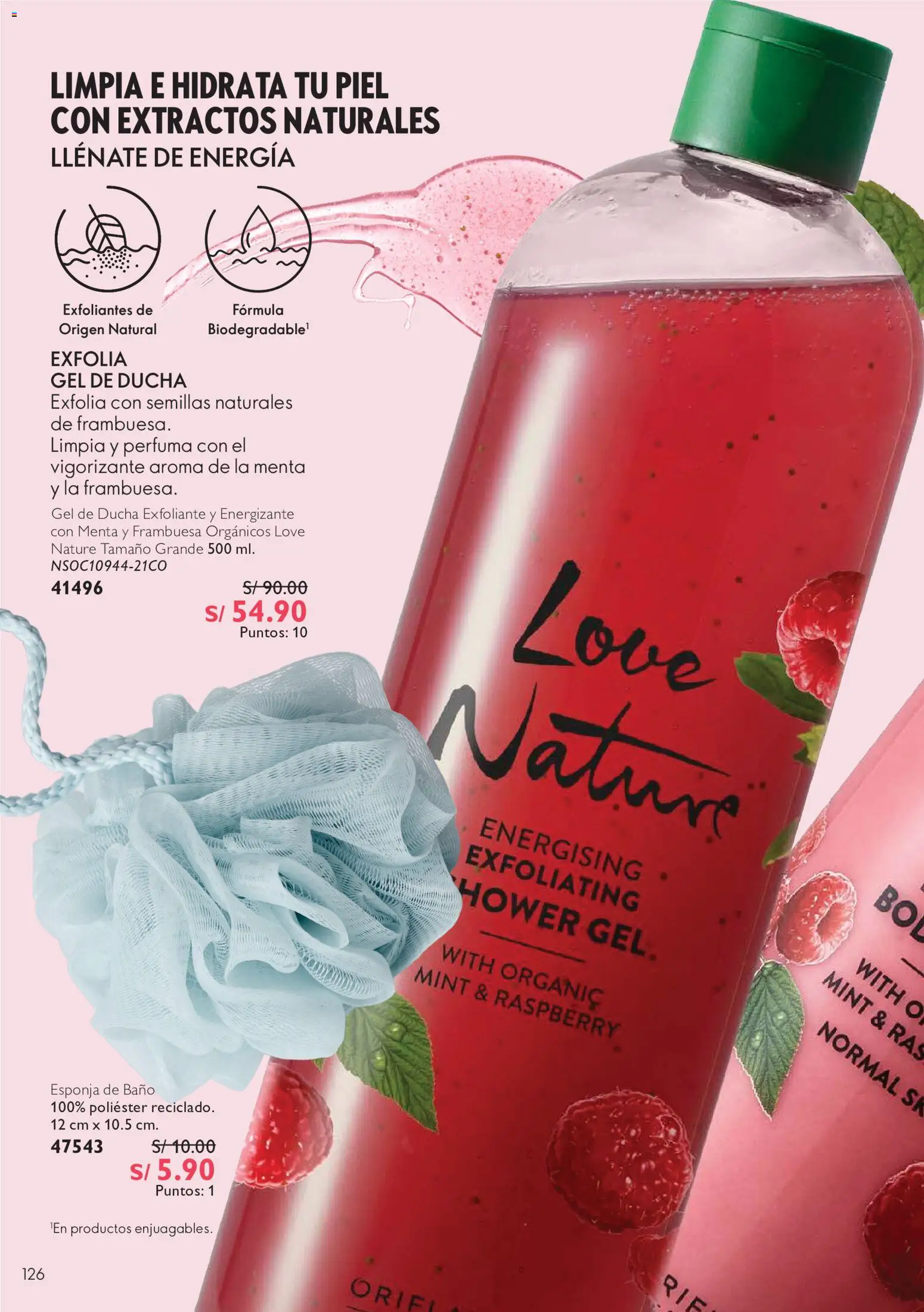 Catálogo Oriflame válido desde 12/09/2026 | Página: 126 | Productos: Exfoliante, Gel de ducha, Baño, Ducha