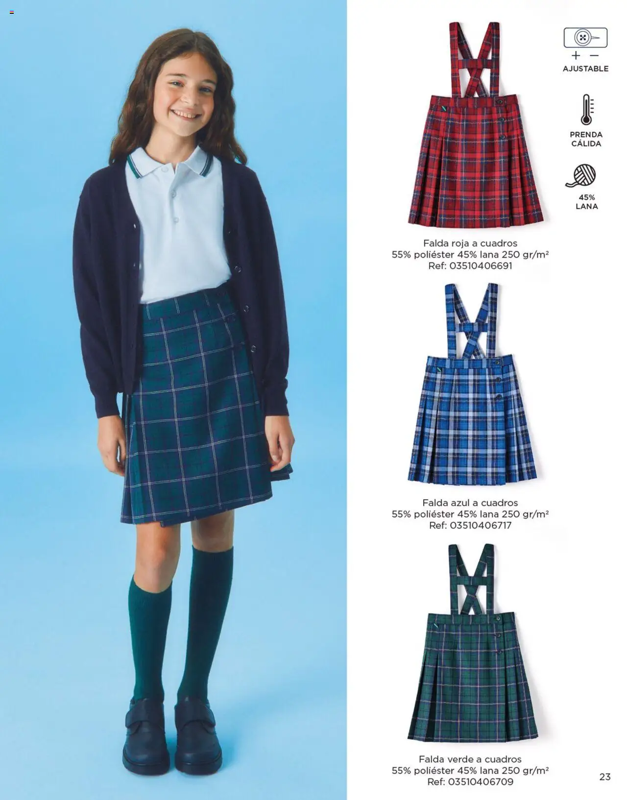 Nuevas ofertas de El Corte Inglés válidas en toda la República Mexicana desde el 04/04/2025. ¡Encuentra las mejores ofertas en El Corte Inglés catálogo Colección Uniformes 2024! | Página: 23 | Productos: Falda