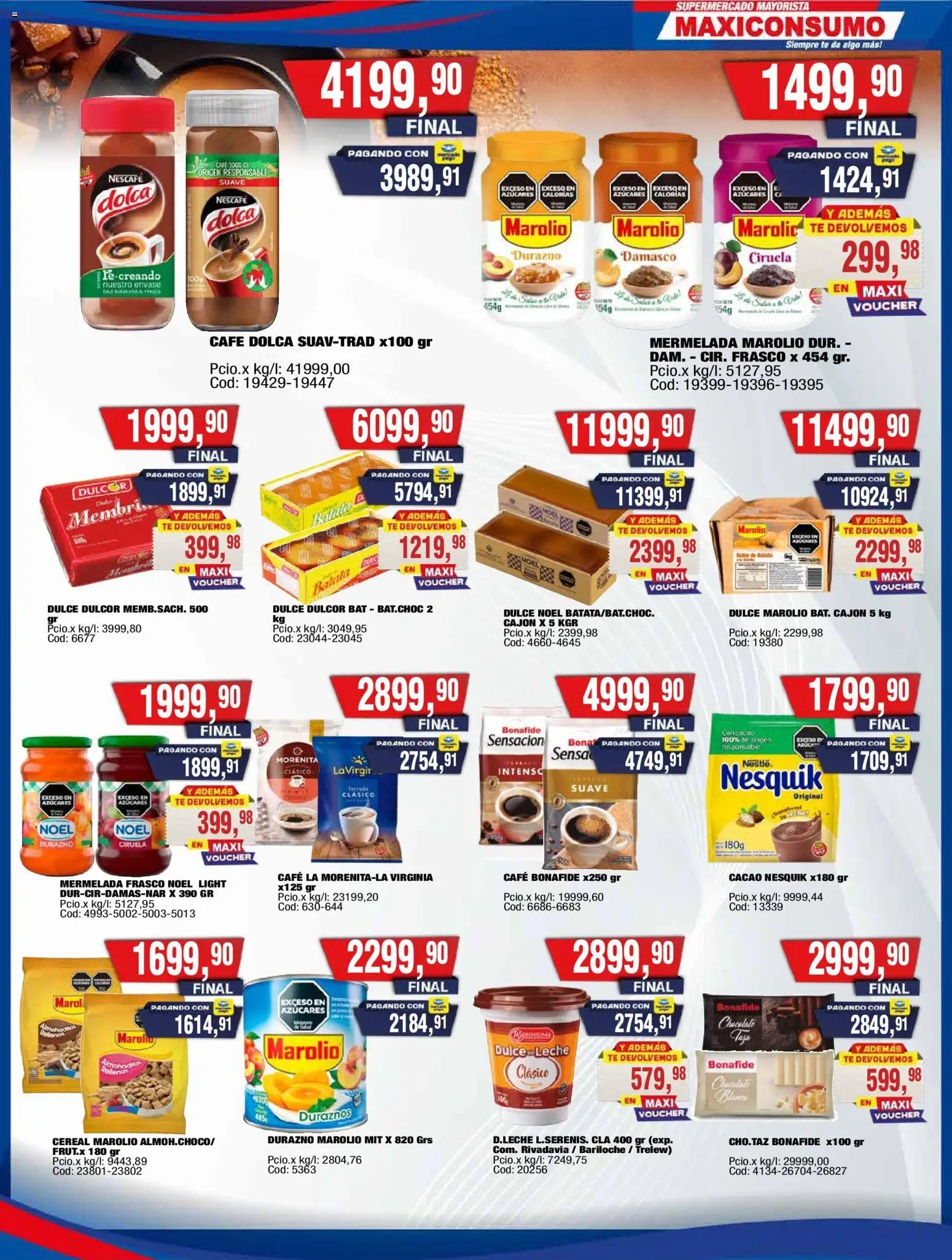 Maxiconsumo ofertas │ válido desde el 31/08/2026 | Página: 8 | Productos: Tableta, Dulce de leche, Leche, Café