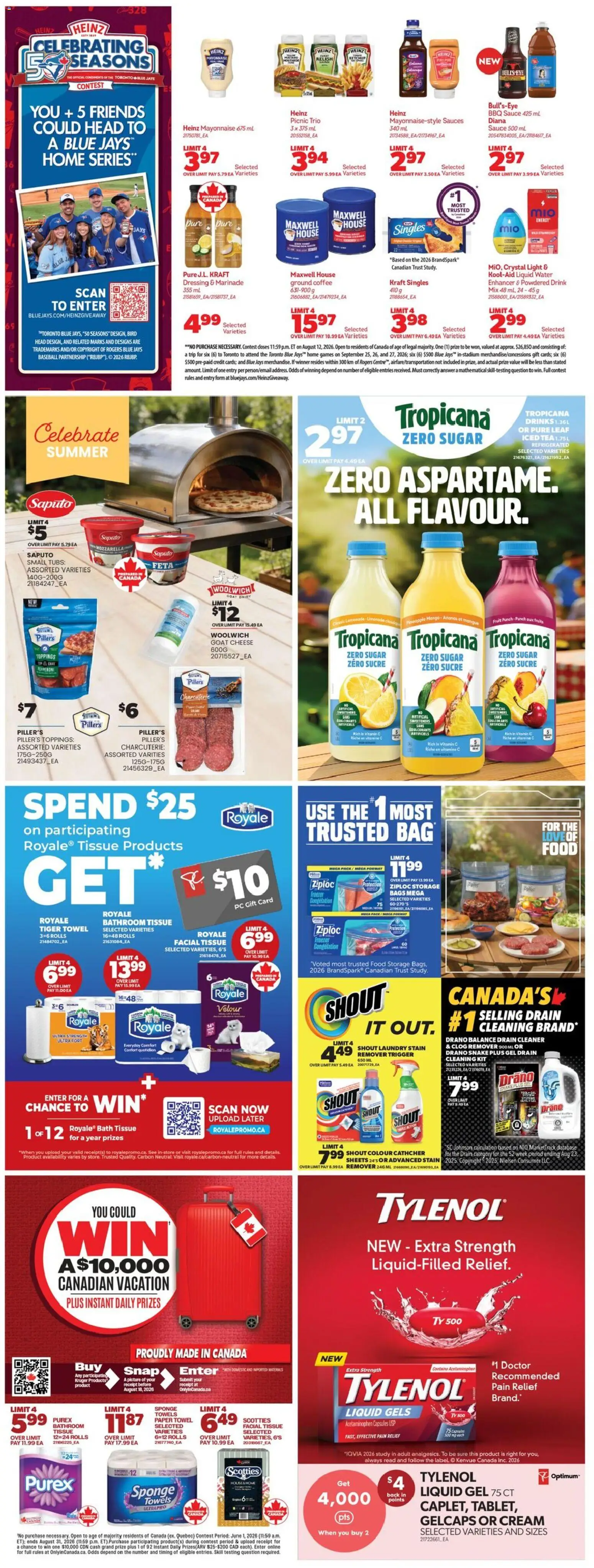 Real Canadian Superstore flyer valid from Jul 2, 2026 | Page: 38 | Products: Tea, Freezer, Sponge, Cheese