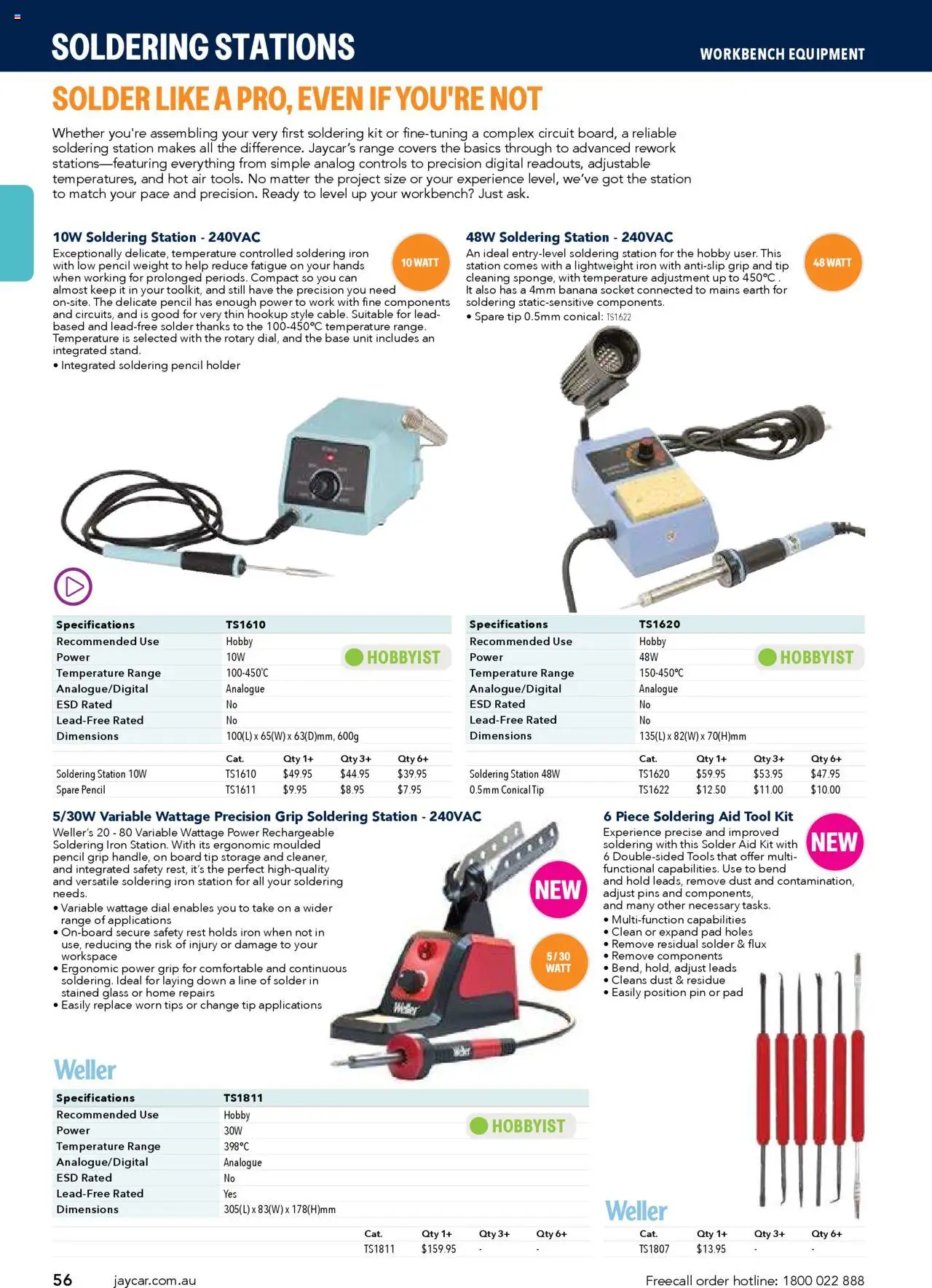 Jaycar catalogue - valid from 09/07/2025 | Page: 56 | Products: Ergonomic, Weight, Tools, Iron