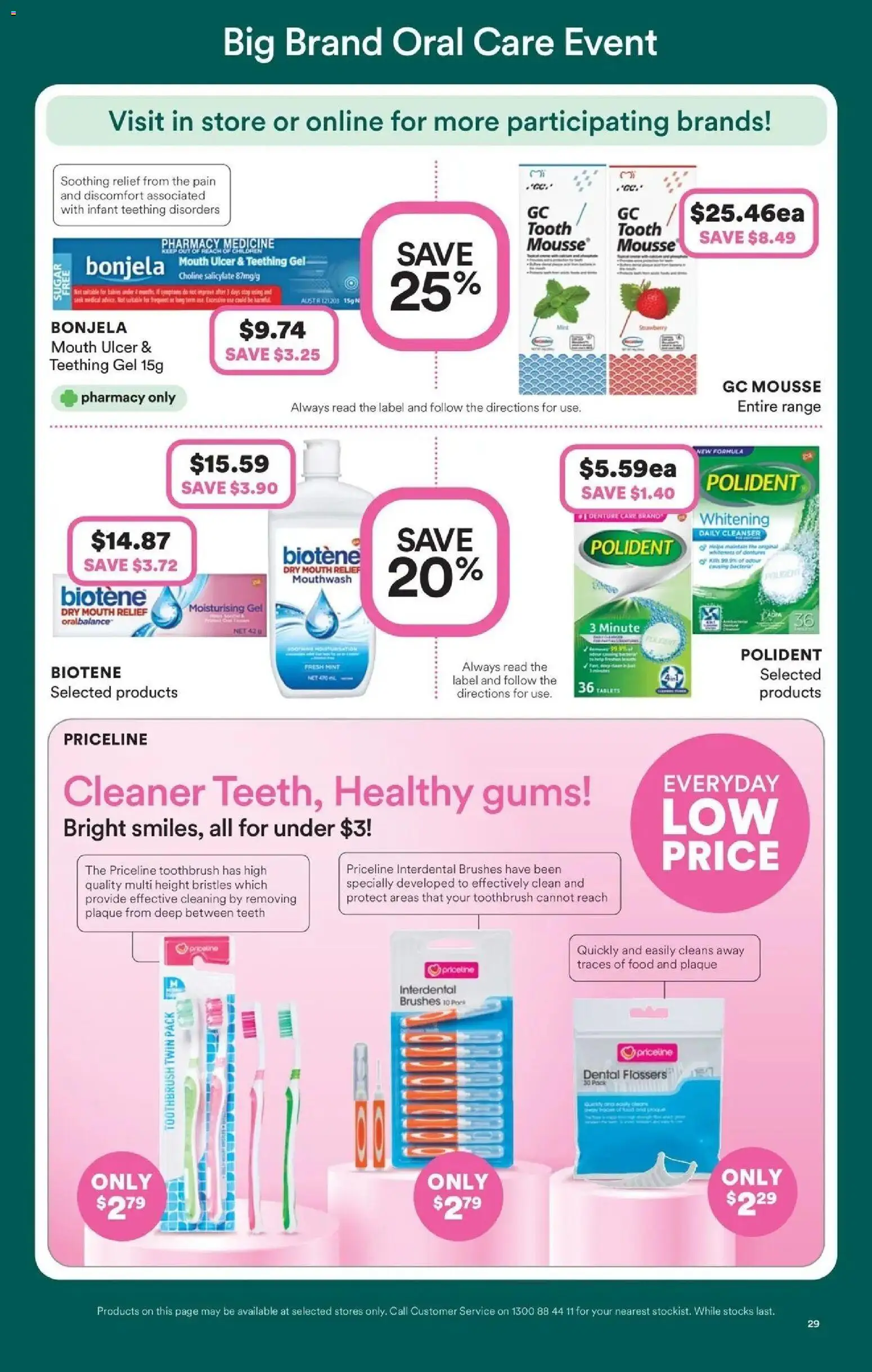 Priceline Pharmacy catalogue - valid from 30/07/2026 | Page: 29 | Products: Mouthwash, Sugar, Tablets, Teething