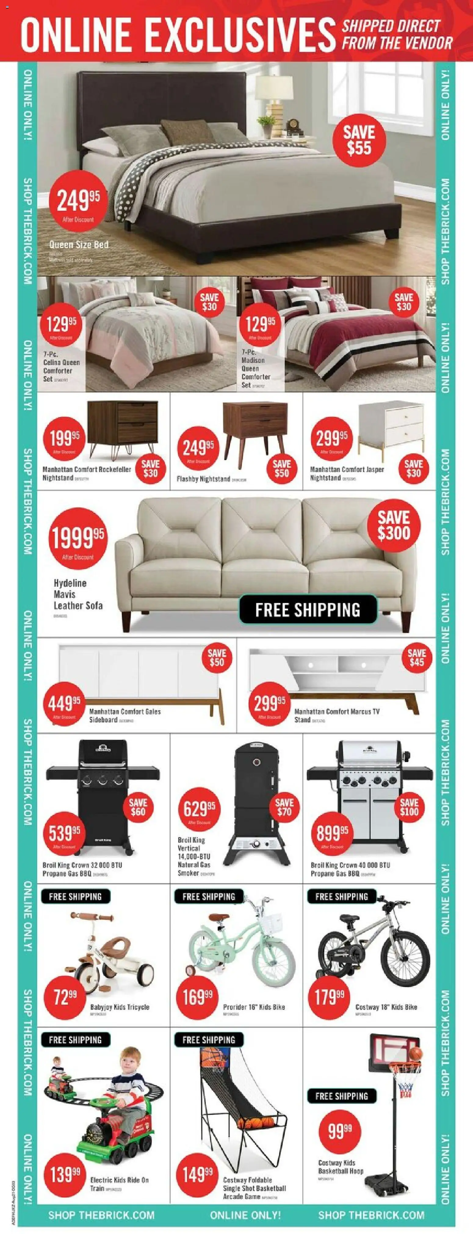 The Brick flyer valid from Aug 20, 2026 | Page: 18 | Products: Tv, Bed, Sofa, Sideboard