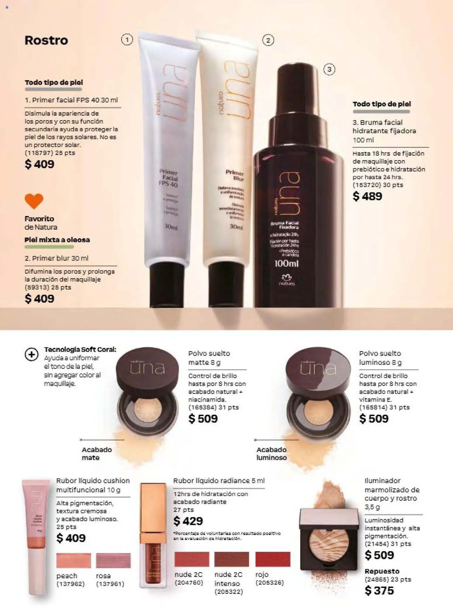 Nuevas ofertas de Natura válidas en toda la República Mexicana desde el 11/09/2026. ¡Encuentra las mejores ofertas en Natura campaña 14 2026! | Página: 55 | Productos: Iluminador, Brillo, Radiante, Polvo