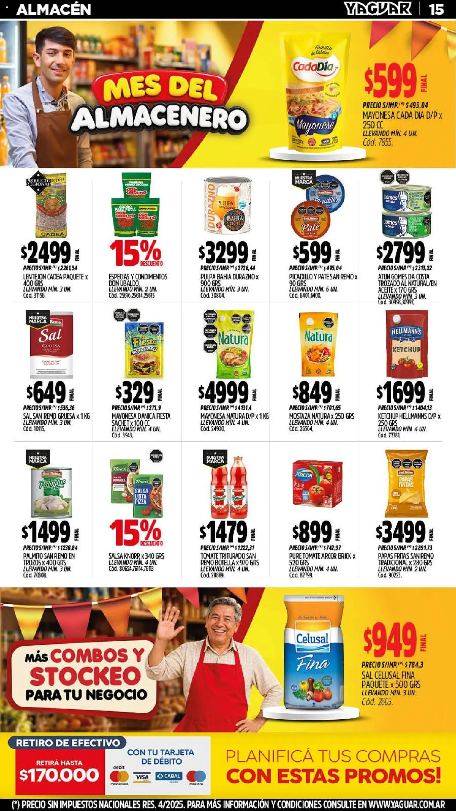 Yaguar - Oferta Semanal Neuquen │ válido desde el 07/09/2026 | Página: 15 | Productos: Durazno, Ketchup, Mostaza, Tomate