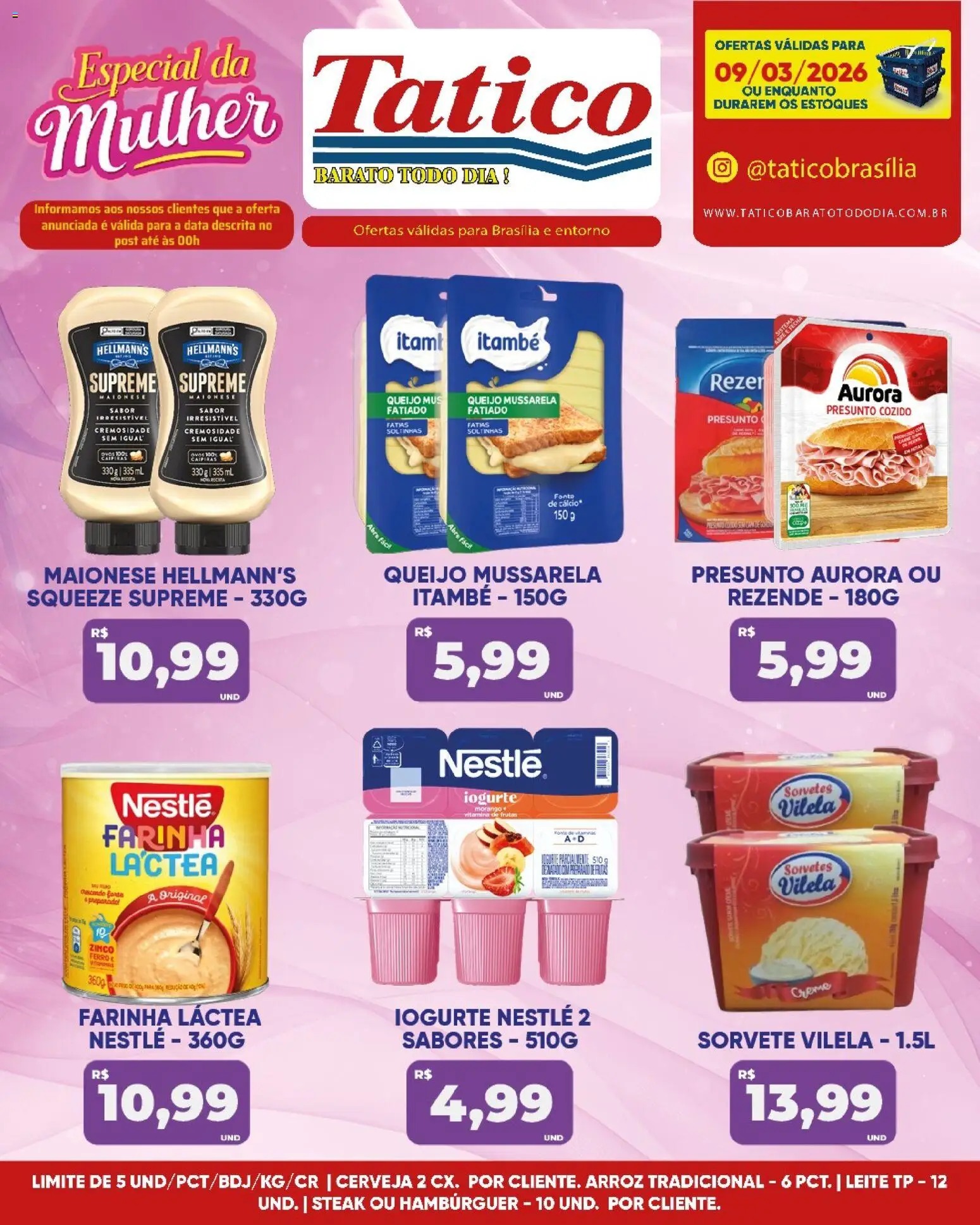 Tatico Folheto - válido de 09.03.2026 | Página: 6 | Produtos: Farinha láctea, Iogurte, Creme, Maionese