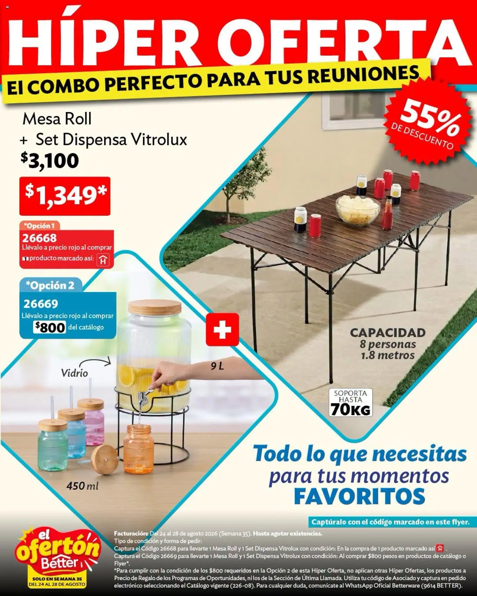 Nuevas ofertas de Betterware válidas en toda la República Mexicana desde el 24/08/2026. ¡Encuentra las mejores ofertas en Betterware catálogo El Ofertón! | Página: 9