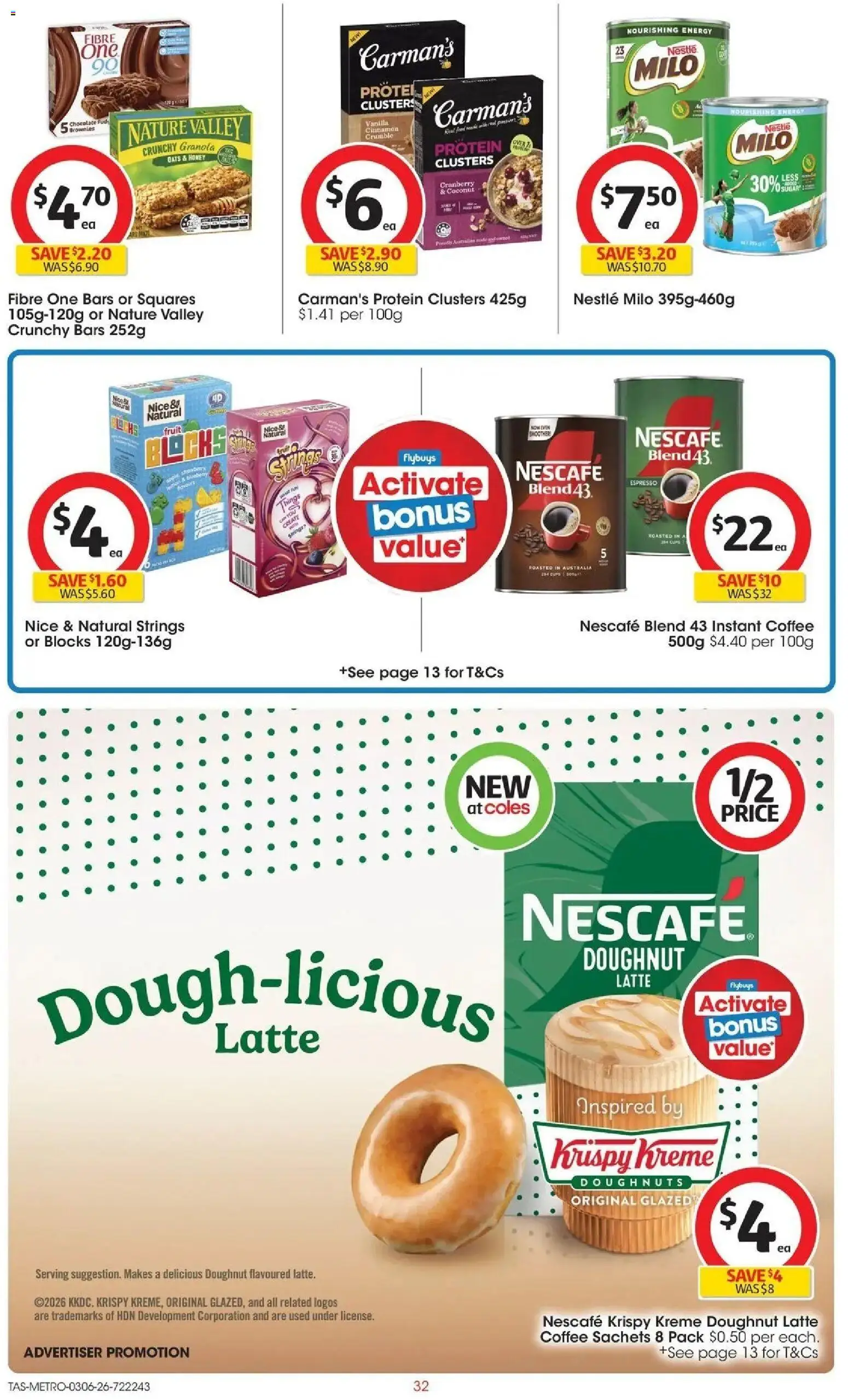 Coles catalogue - valid from 02.06.2026 | Page: 32 | Products: Chocolate, Granola, Honey, Nescafe