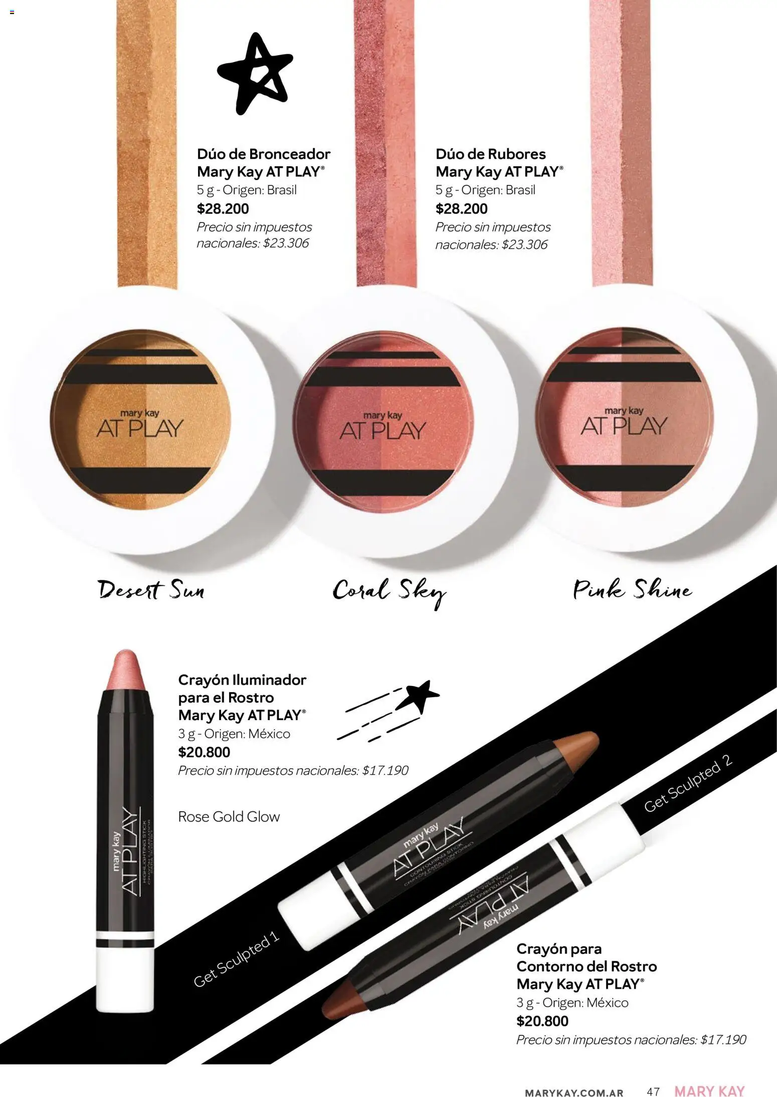 Mary Kay catálogo │ válido desde el 01/08/2026 | Página: 47 | Productos: Iluminador, Bronceador, Contorno