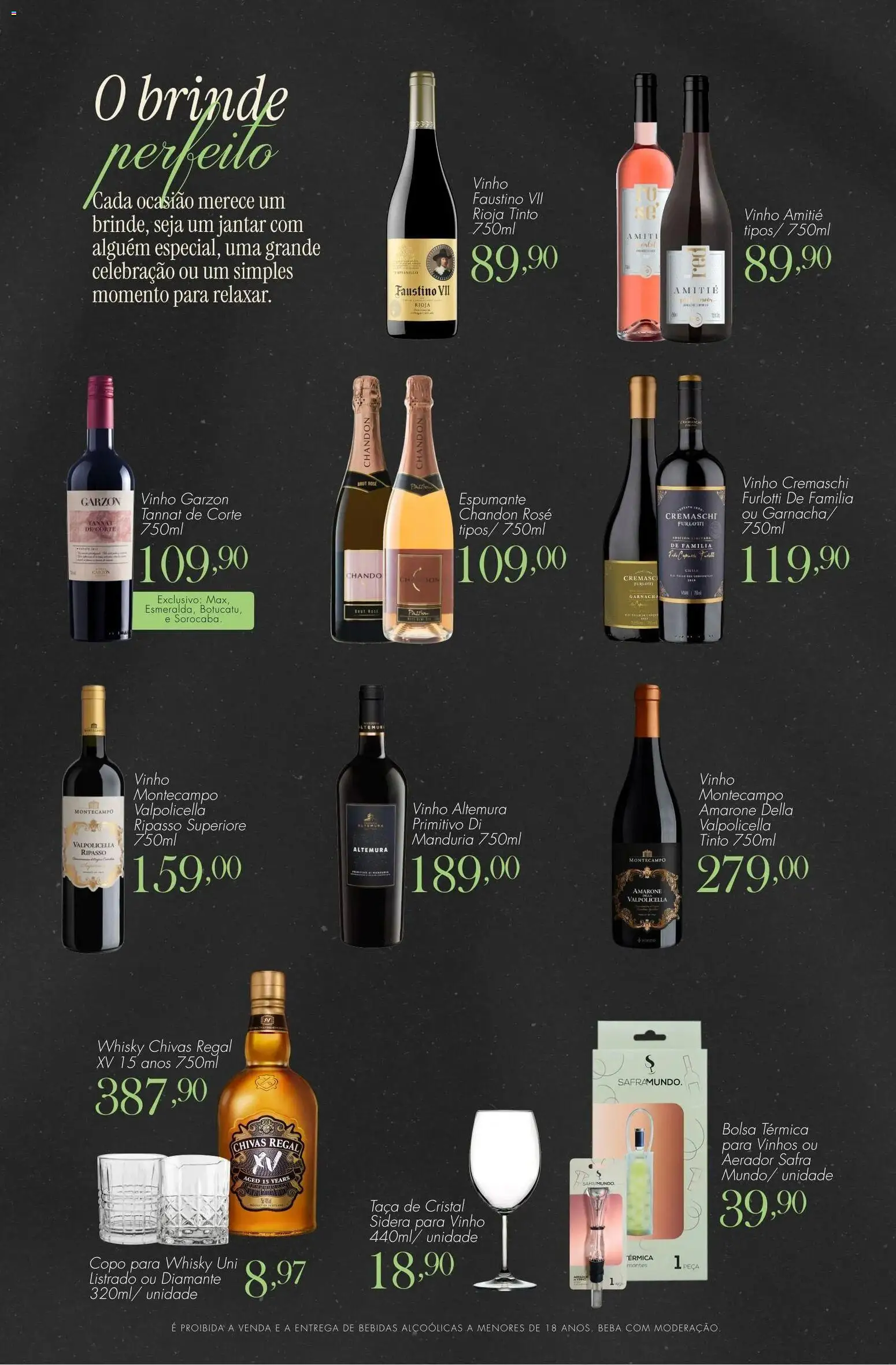Confiança Folheto - válido de 28/07/2026 | Página: 8 | Produtos: Espumante, Whisky, Vinho, Bolsa