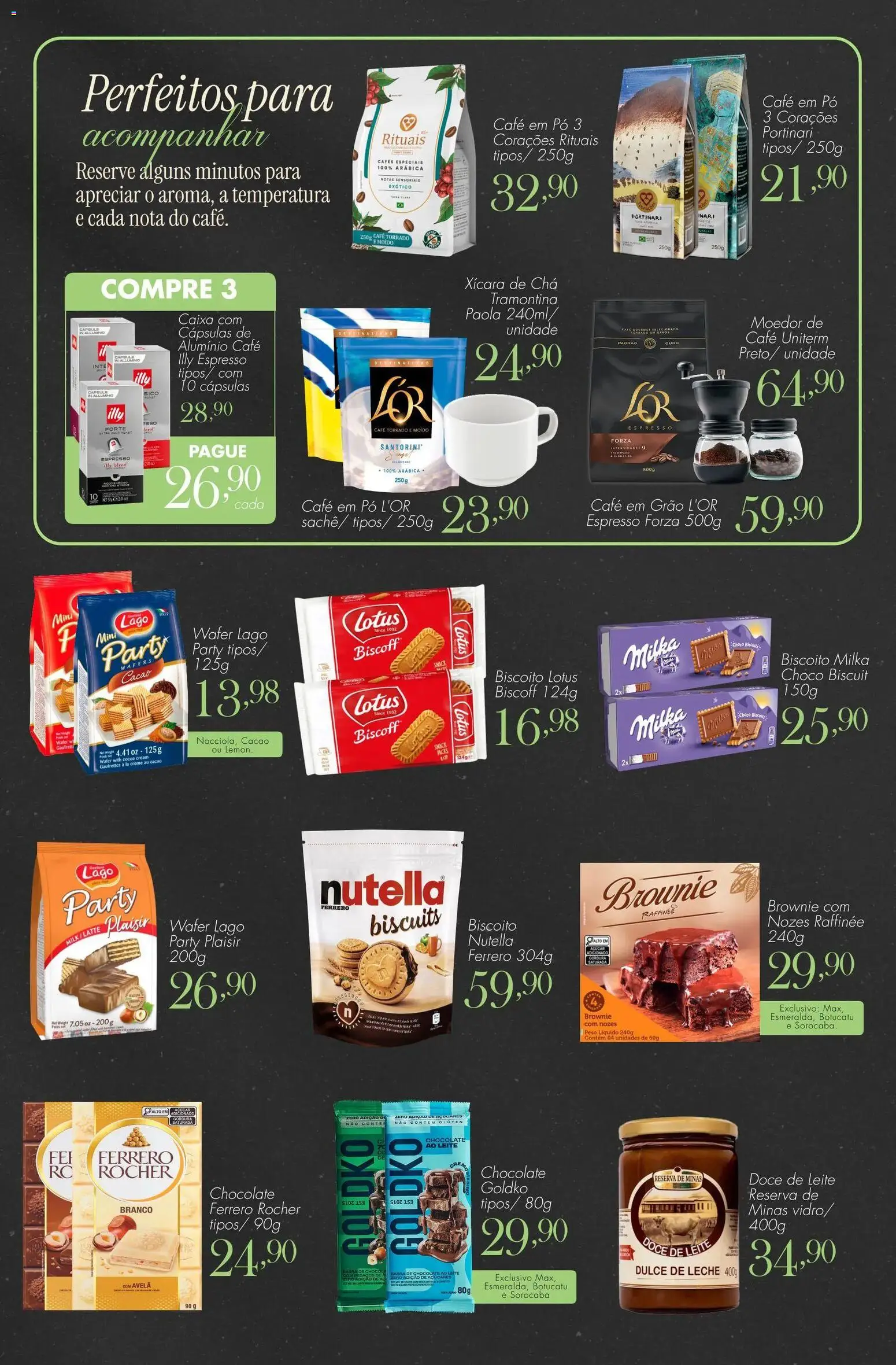 Confiança Folheto - válido de 28/07/2026 | Página: 11 | Produtos: Café, Barra de chocolate, Nozes, Creme