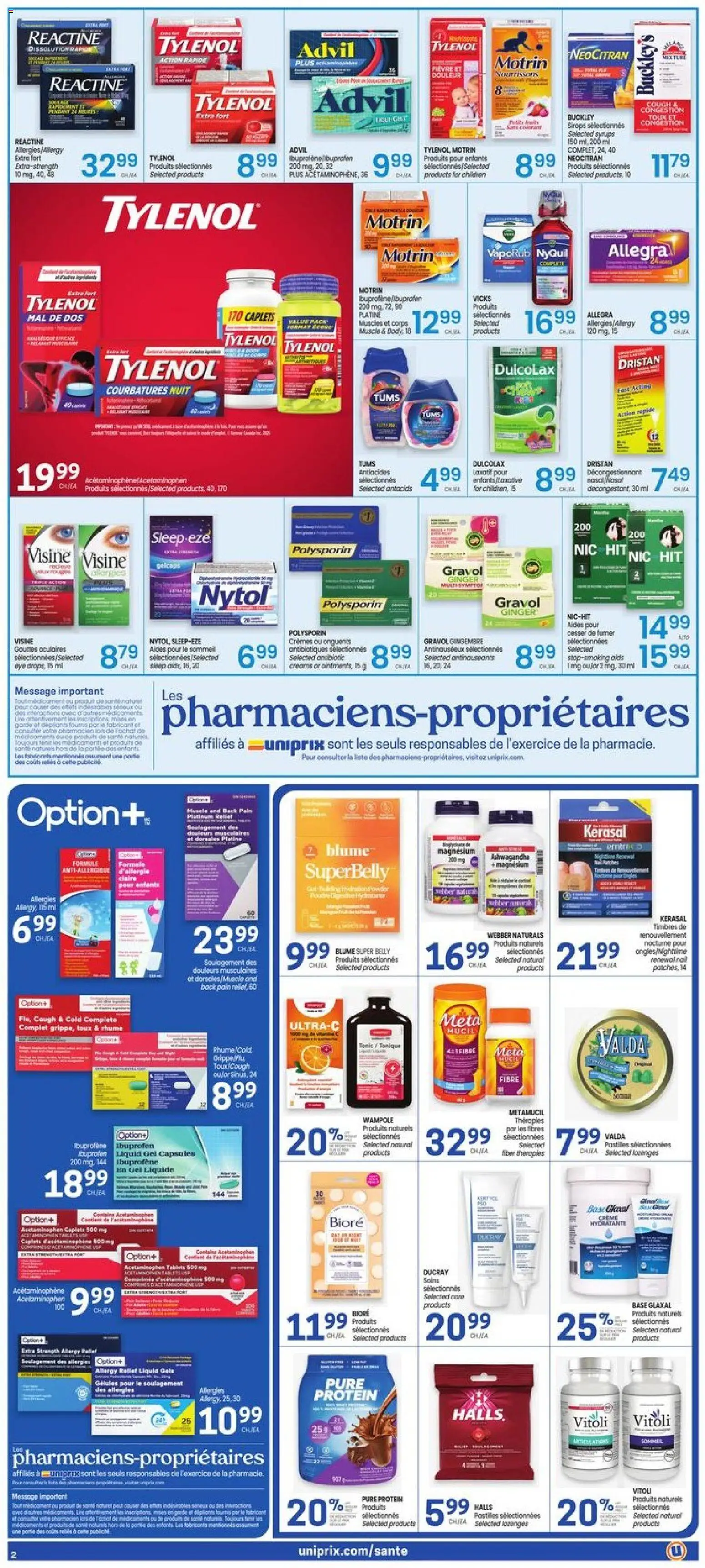 Uniprix flyer valid from Sep 24, 2026 | Page: 3 | Products: Ginger, Ashwagandha, Capsules, Protein