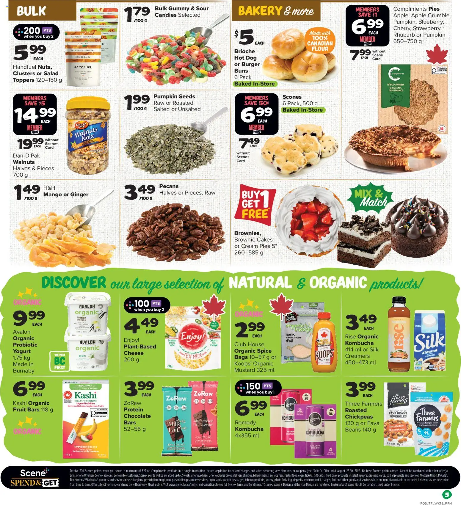 Thrifty Foods flyer valid from Aug 27, 2026 | Page: 6 | Products: Bakery, Mustard, Vanilla, Pumpkin