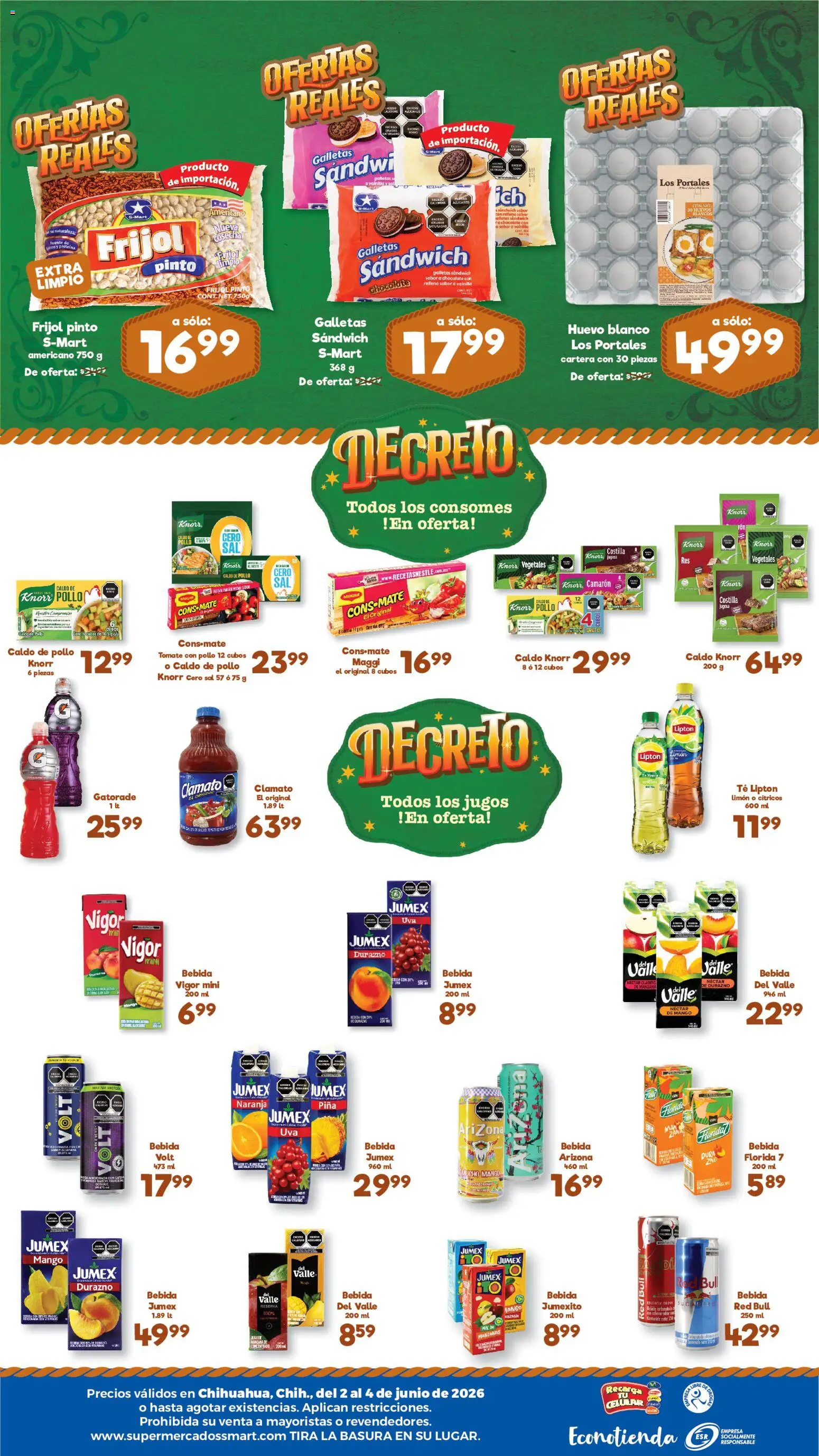 Nuevas ofertas de S-Mart válidas en toda la República Mexicana desde el 02.06.2026. ¡Encuentra las mejores ofertas en S-Mart folleto Ofertas de feria Chihuahua! | Página: 2