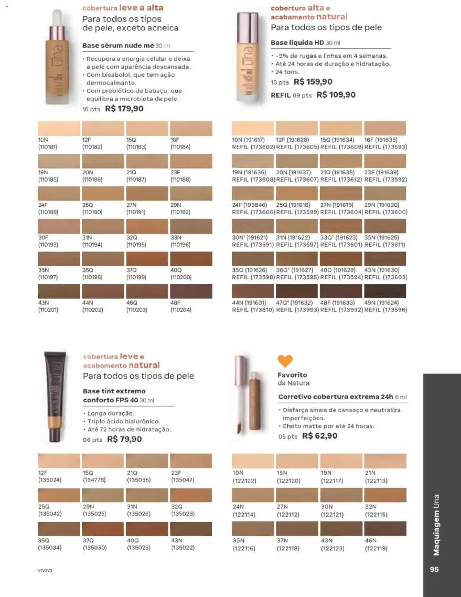 Natura Folheto - válido de 29/06/2026 | Página: 95 | Produtos: Celular, Maquiagem, Corretivo, Base