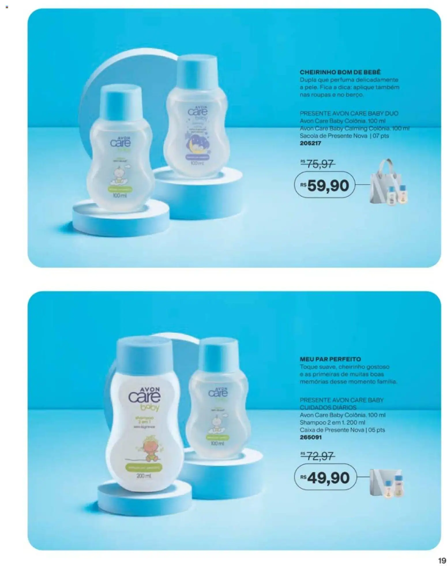 Avon Folheto - válido de 22/06/2026 | Página: 19 | Produtos: Shampoo, Caixa, Berço, Roupas