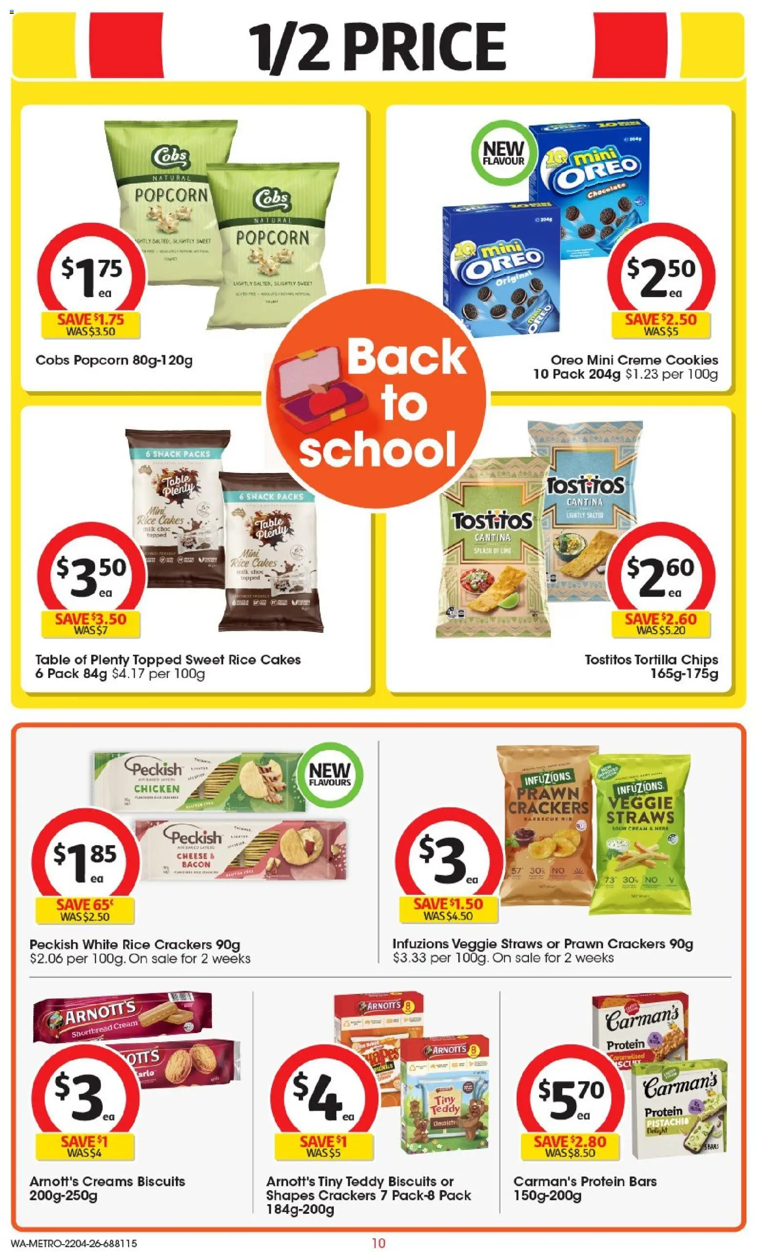 Coles catalogue - valid from 22.04.2026 | Page: 10 | Products: Table, Crackers, Rice, Sour cream