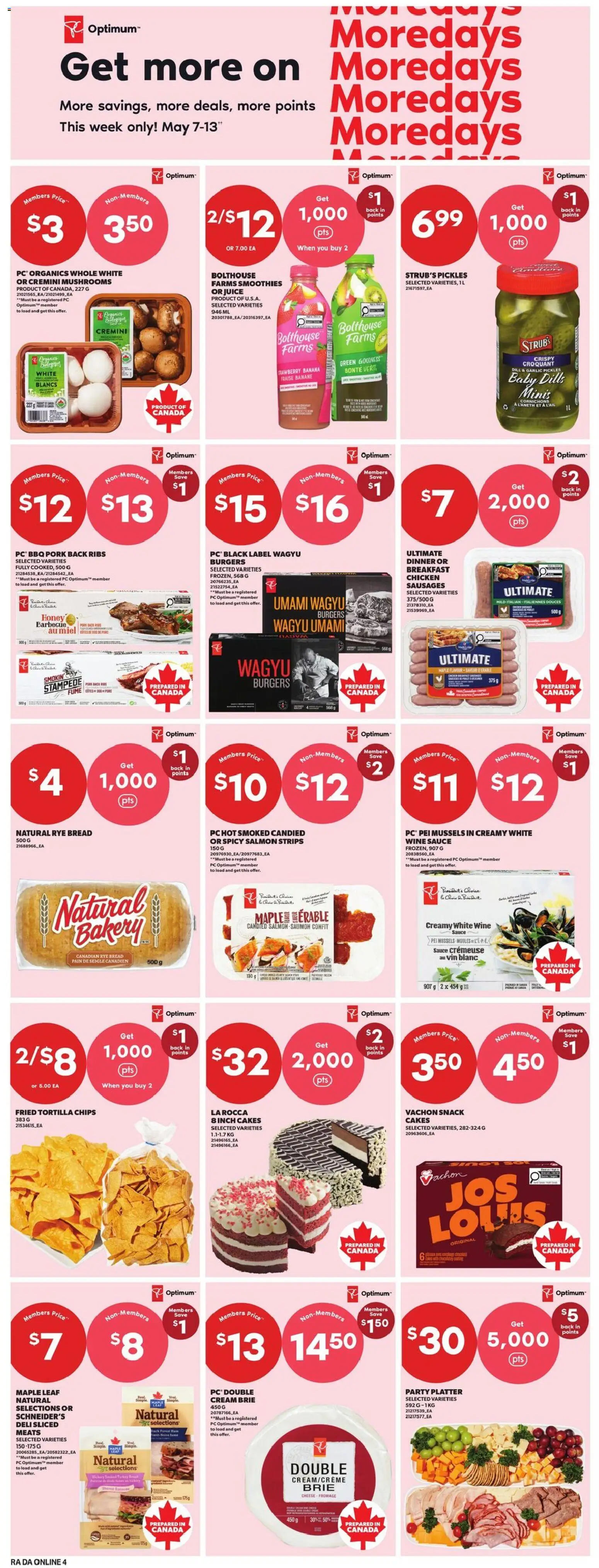 Atlantic Superstore flyer valid from 07.05.2026 | Page: 13 | Products: Chips, PC, Bread, Chicken