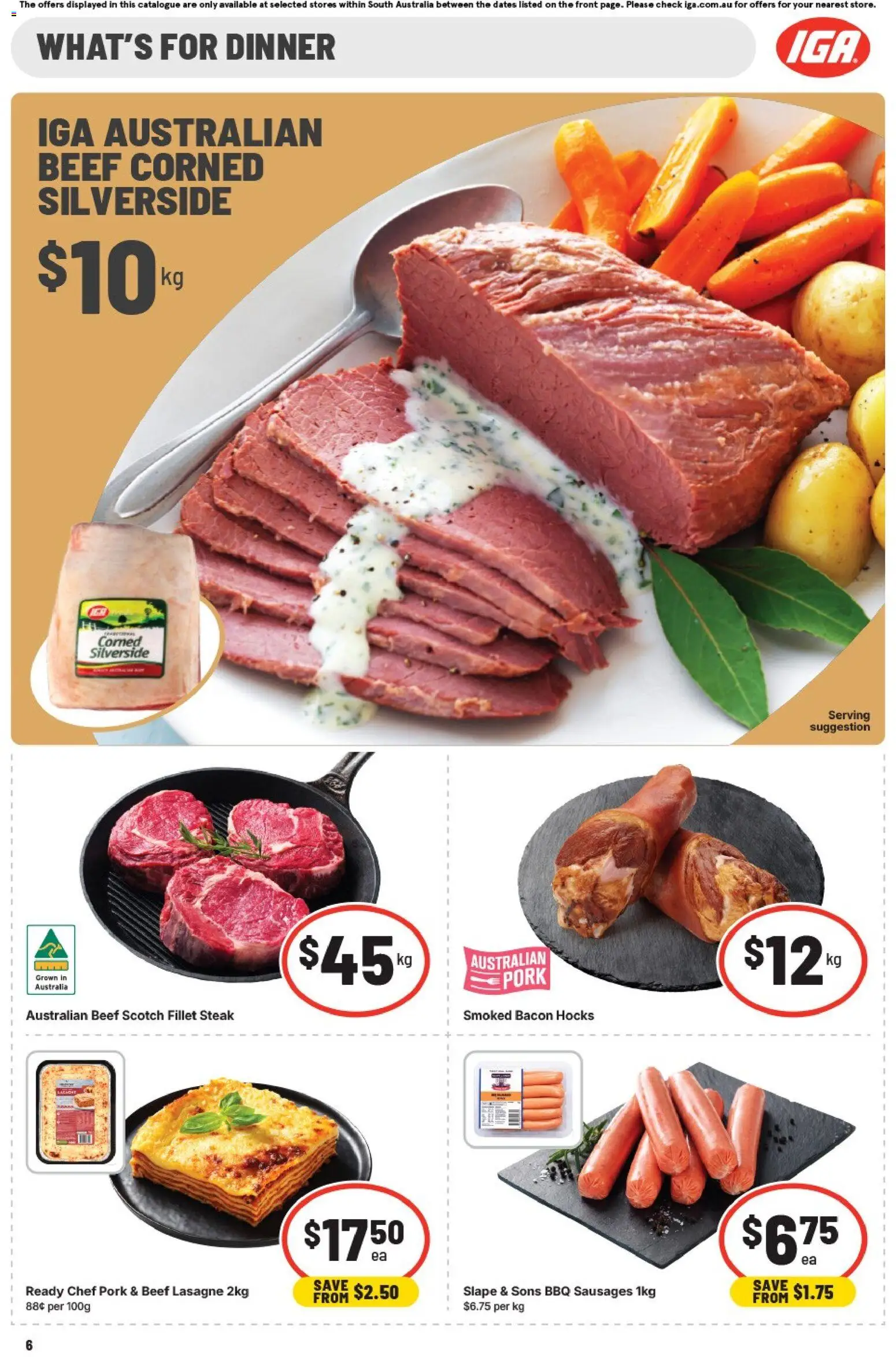 IGA catalogue - valid from 01/07/2026 | Page: 6 | Products: Bacon, Pork, Beef, Scotch