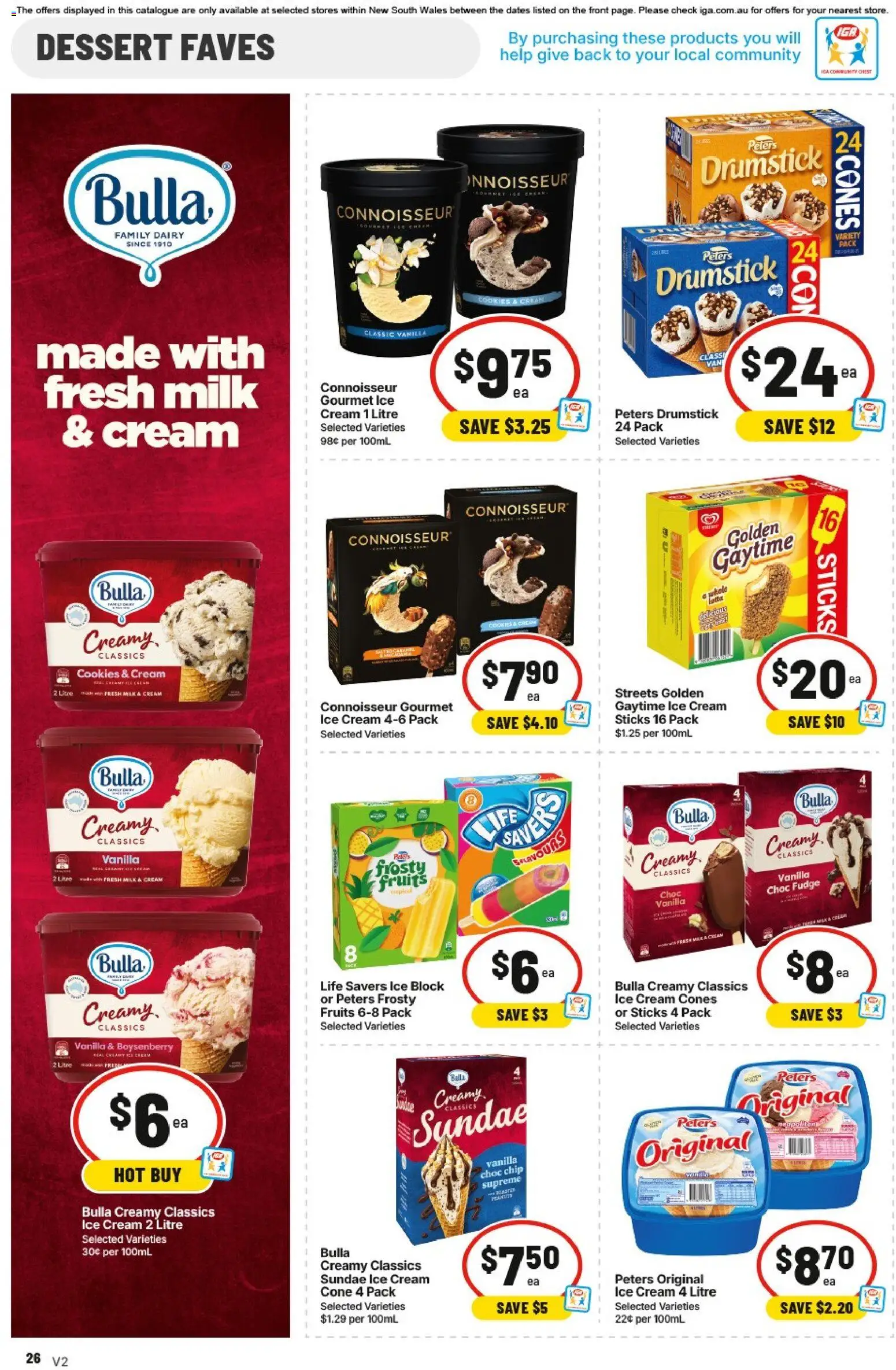 IGA catalogue - valid from 12/08/2026 | Page: 27 | Products: Ice cream, Ice, Cookies, Vanilla