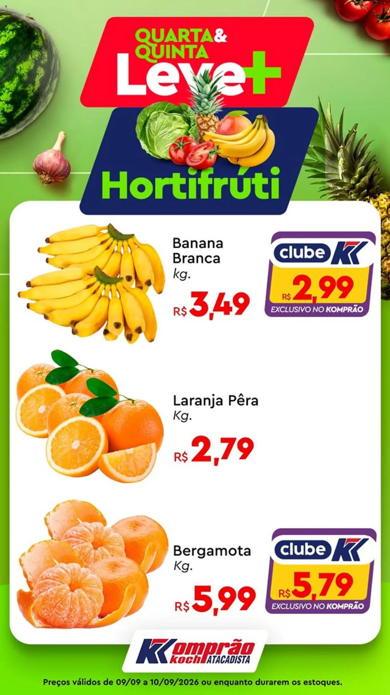 Komprao Atacadista Folheto - válido de 09/09/2026 | Página: 1 | Produtos: Pera, Bergamota