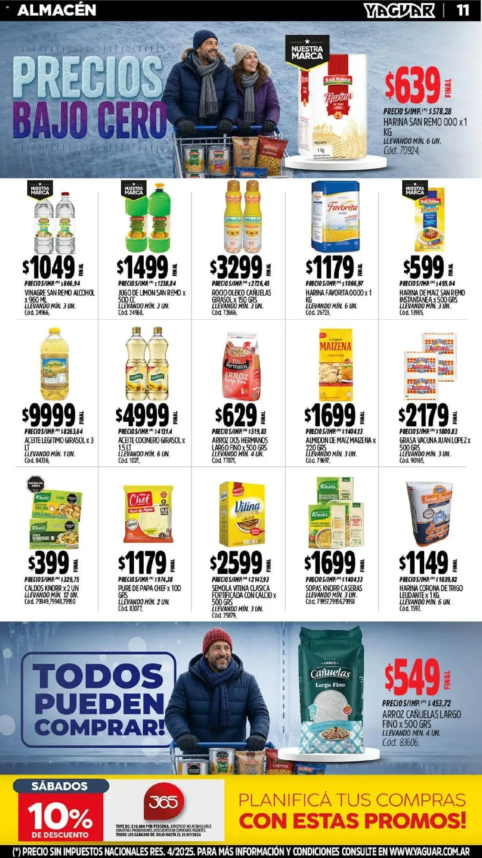 Yaguar - Oferta Semanal Mendoza │ válido desde el 27/07/2026 | Página: 13 | Productos: Aceite, Limón, Jugo, Arroz