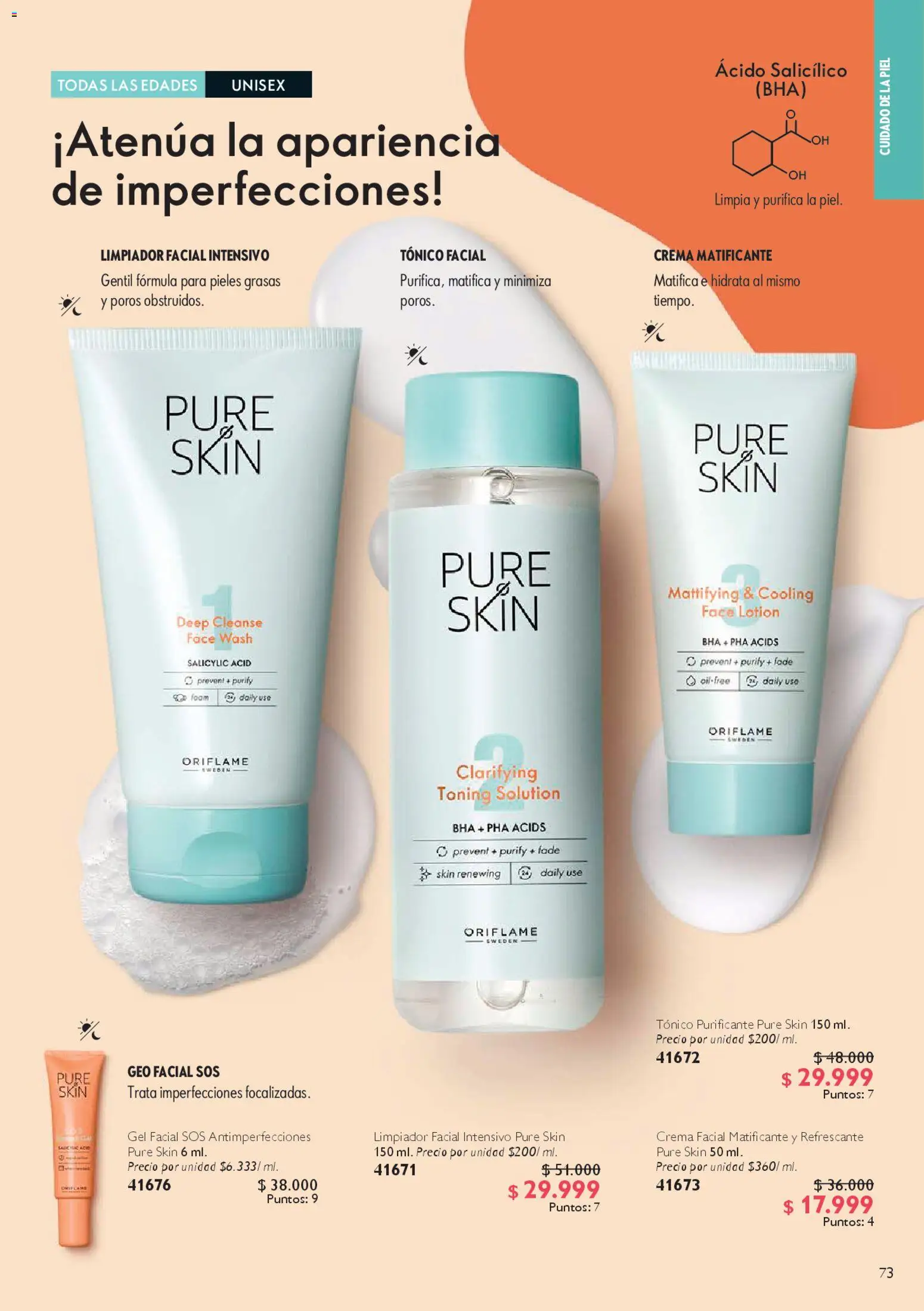 Oriflame revista - valida desde el 28.03.2026 | Página: 73 | Productos: Crema, Limpiador, Limpiador facial