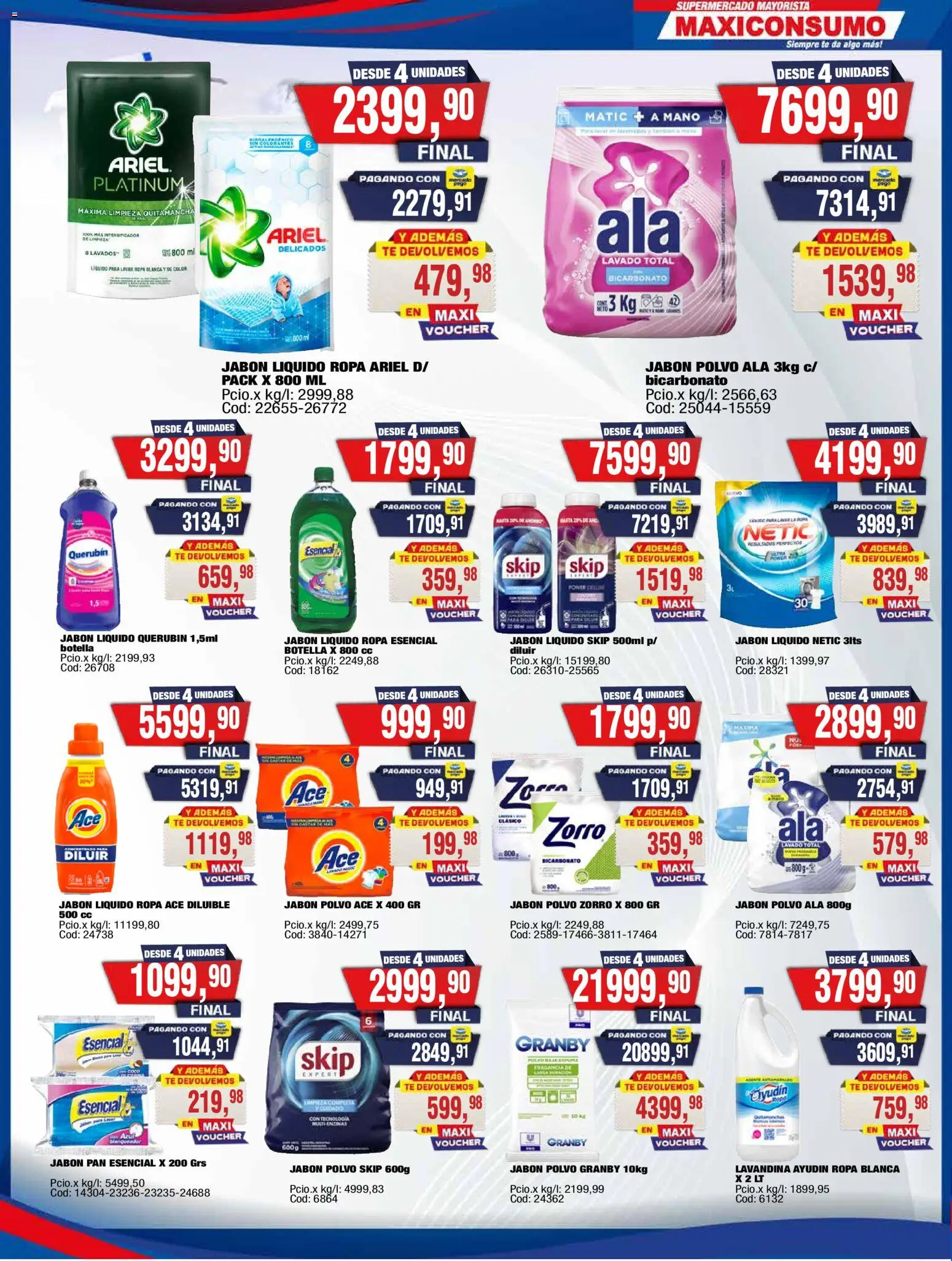 Maxiconsumo - Ofertas │ válido desde el 28/09/2026 | Página: 24 | Productos: Polvo, Jabón líquido, Jabón, Ropa