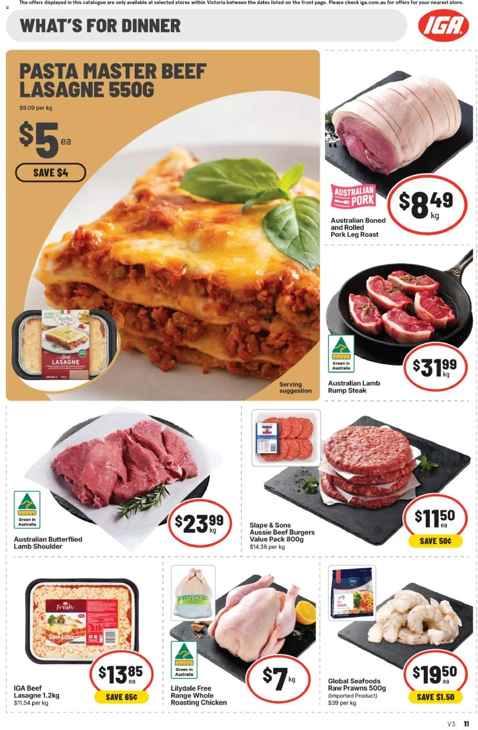 IGA catalogue - valid from 30/09/2026 | Page: 20 | Products: Pork, Lasagne, Rump steak, Pork leg