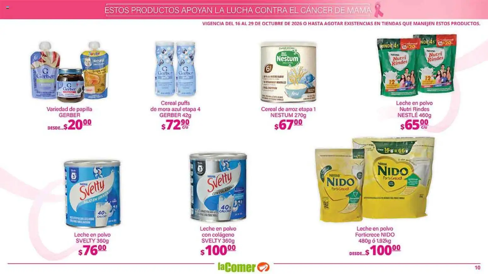 Nuevas ofertas de La Comer válidas en toda la República Mexicana desde el 16/10/2026. ¡Encuentra las mejores ofertas en La Comer folleto es la tienda rosa! | Página: 10