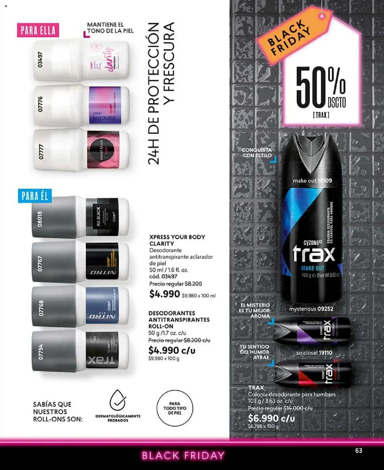 Catálogo CyZone Campaña 16 │ válido desde el 28.09.2026 | Página: 63 | Productos: Body, Desodorante, Antitranspirante