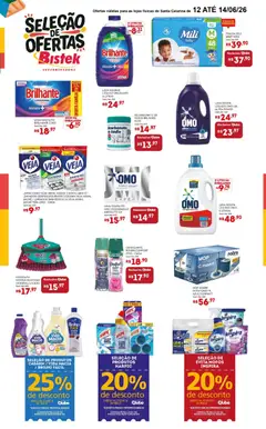 Bistek Supermercados ofertas Seleção - Pré-Visualização do folheto da loja Bistek Supermercados, válido de 12.06.2026 | Página: 4 | Produtos: Pó, Desengordurante, Roupas, Antimofo