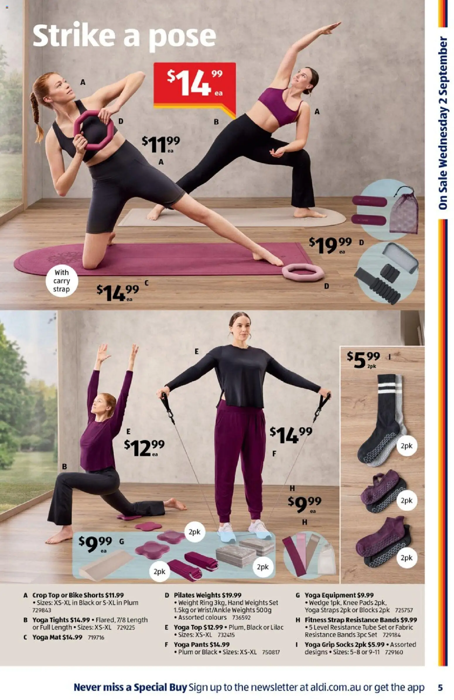 Aldi catalogue - valid from 25/08/2026 | Page: 5 | Products: Pants, Shorts, Accessories, Knee