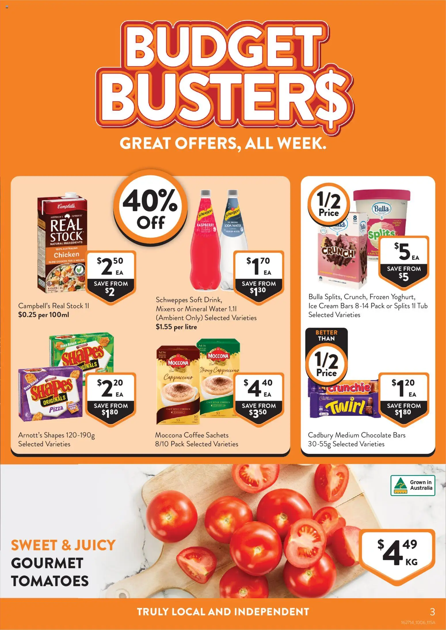 Foodworks catalogue - valid from 03/06/2026 | Page: 3 | Products: Cot, Tomatoes, Ice cream, Moccona