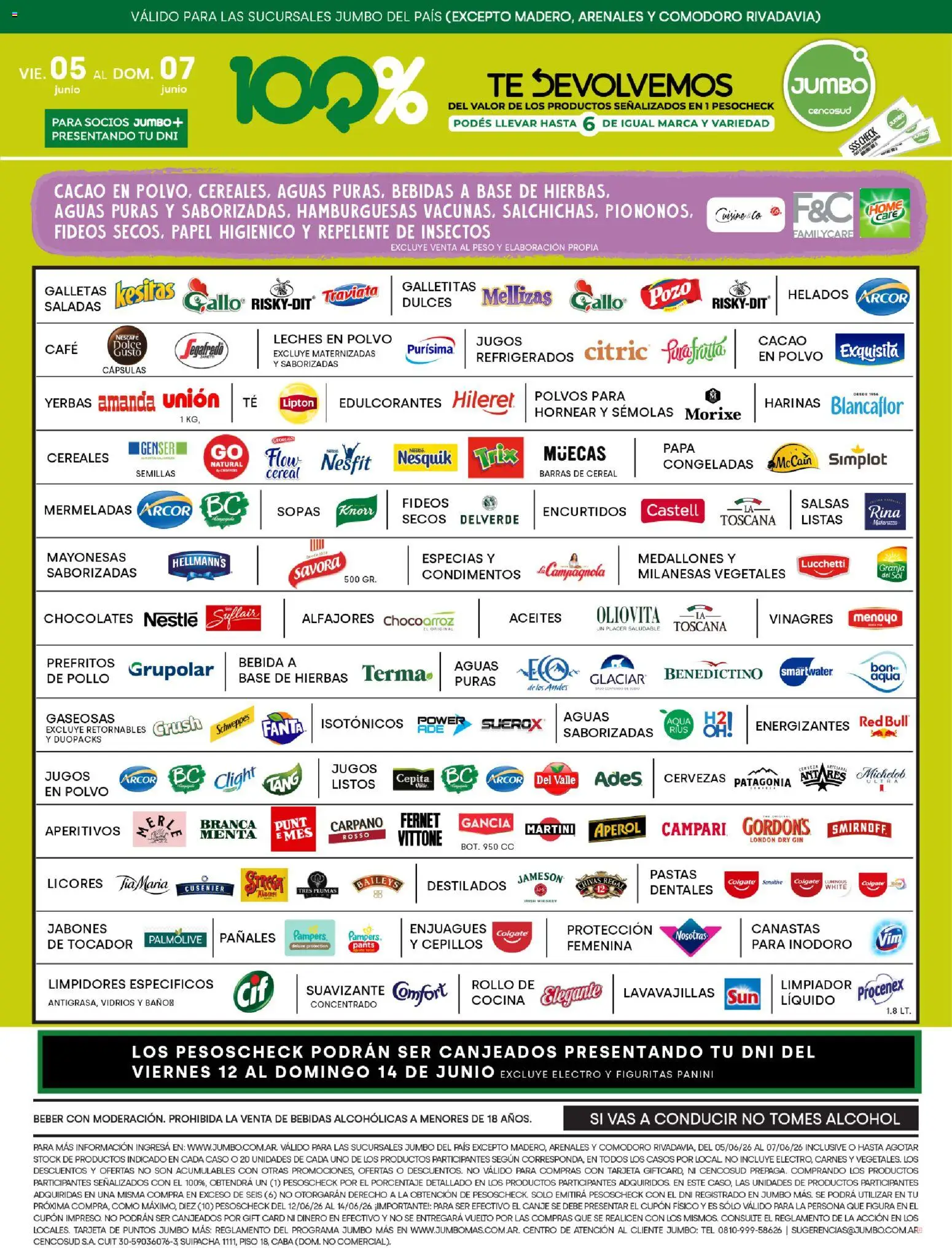 Jumbo -  Jumbo al 100 │ válido desde el 05.06.2026 | Página: 2 | Productos: Fernet, Fideos, Cacao, Suavizante