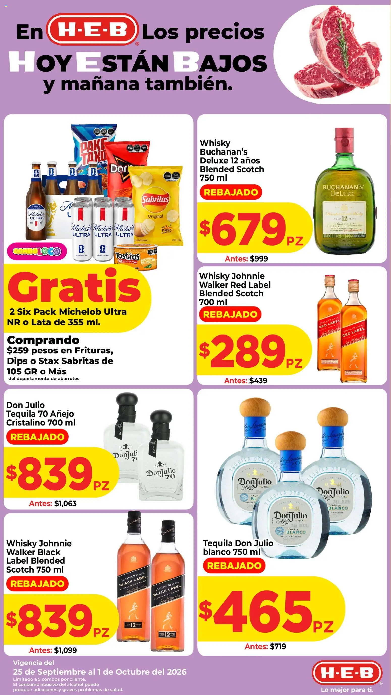 Nuevas ofertas de H-E-B válidas en toda la República Mexicana desde el 25/09/2026. ¡Encuentra las mejores ofertas en H-E-B folleto! | Página: 4