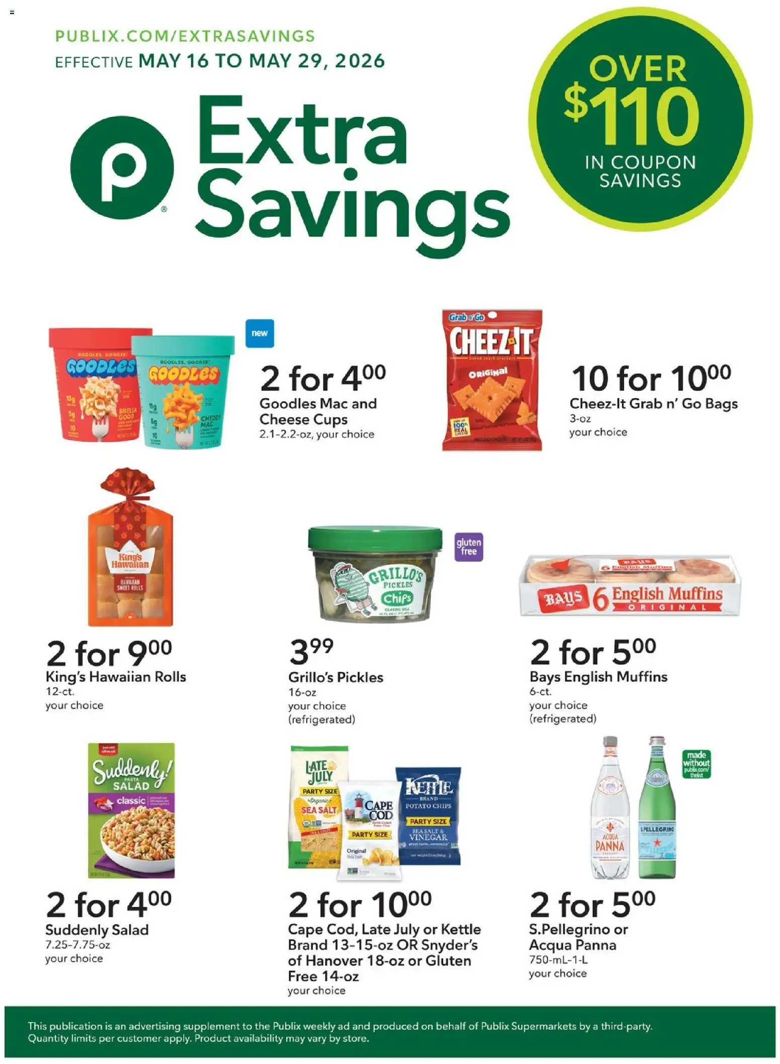 Publix - Leaflet - valid from 16.05.2026 | Page: 1 | Products: Vinegar, Salad, Salt, Kettle
