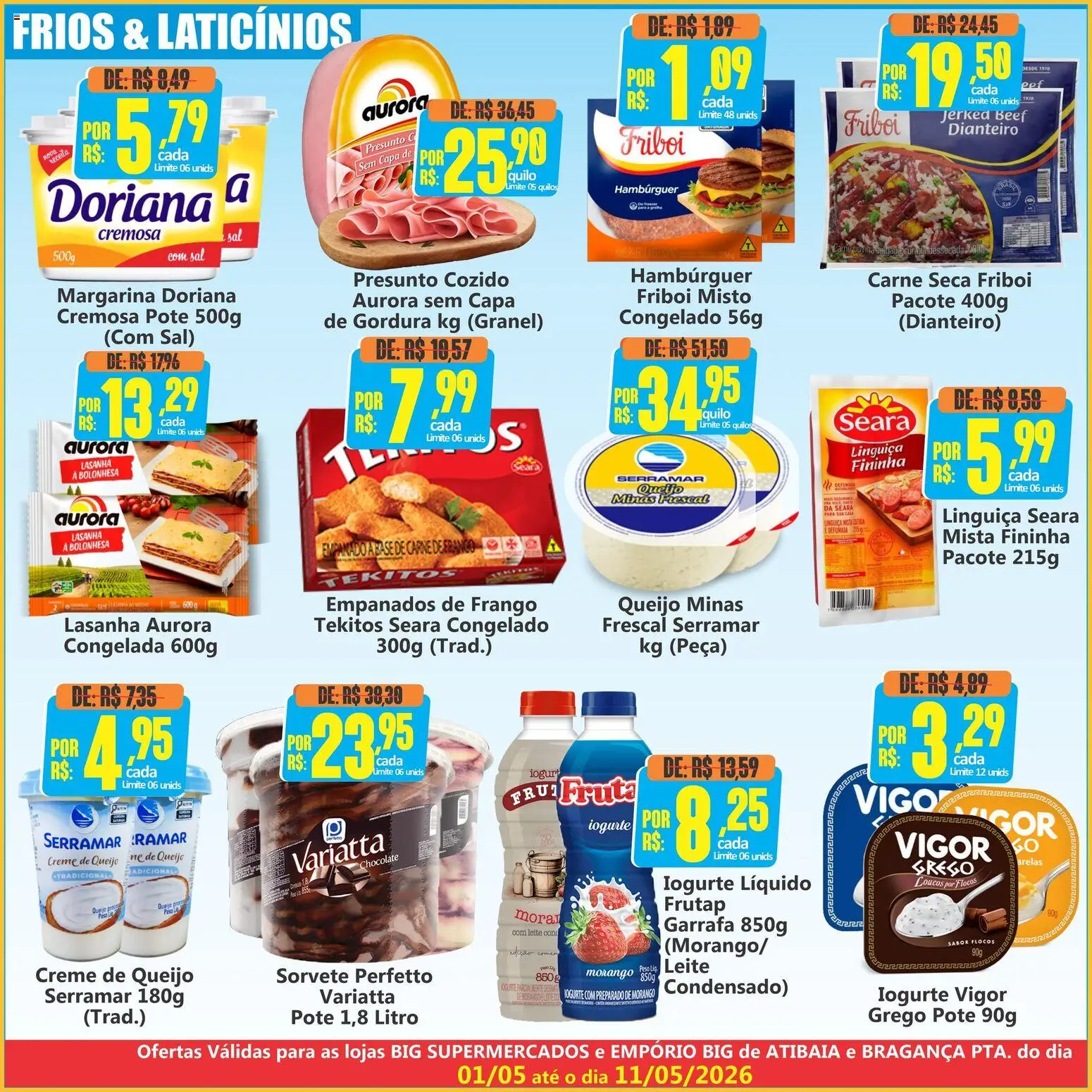 Big Supermercados Folheto - válido de 01.05.2026 | Página: 4 | Produtos: Presunto, Carne de frango, Lasanha, Frango