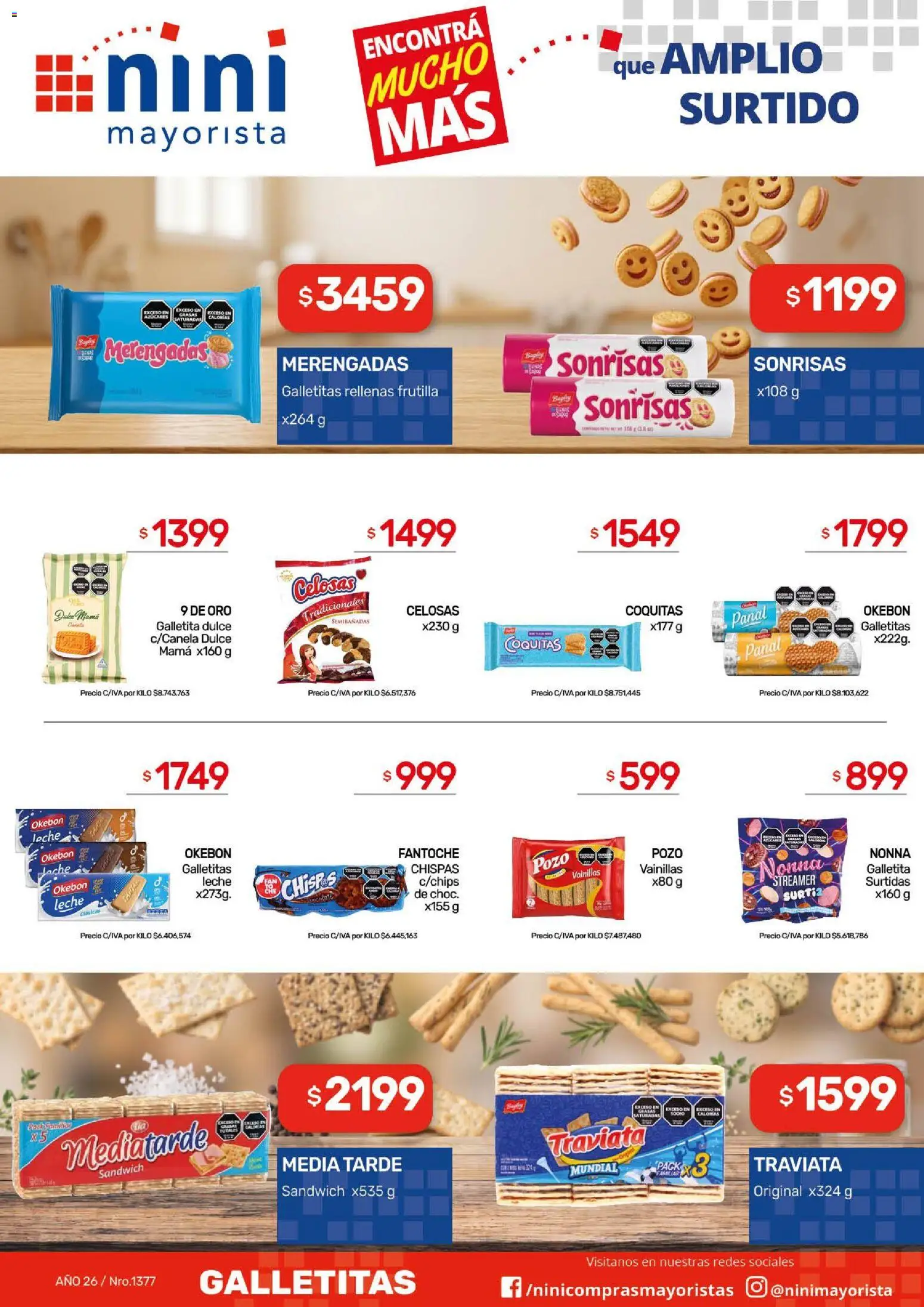 NINI Mayorista catálogo │ válido desde el 14/09/2026 | Página: 36 | Productos: Galletitas, Frutilla, Dulce, Leche