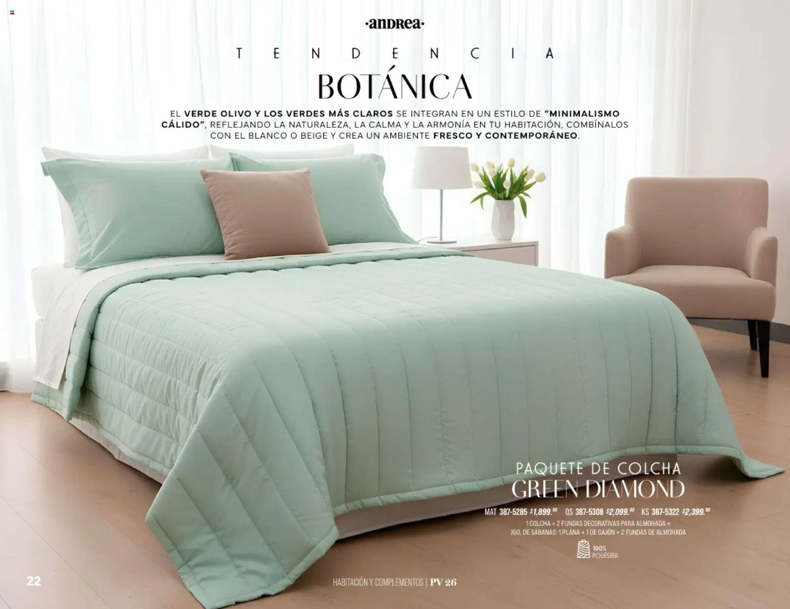 Nuevas ofertas de Andrea válidas en toda la República Mexicana desde el 25/01/2026. ¡Encuentra las mejores ofertas en Andrea catálogo Home! | Página: 22 | Productos: Almohada, Sabanas