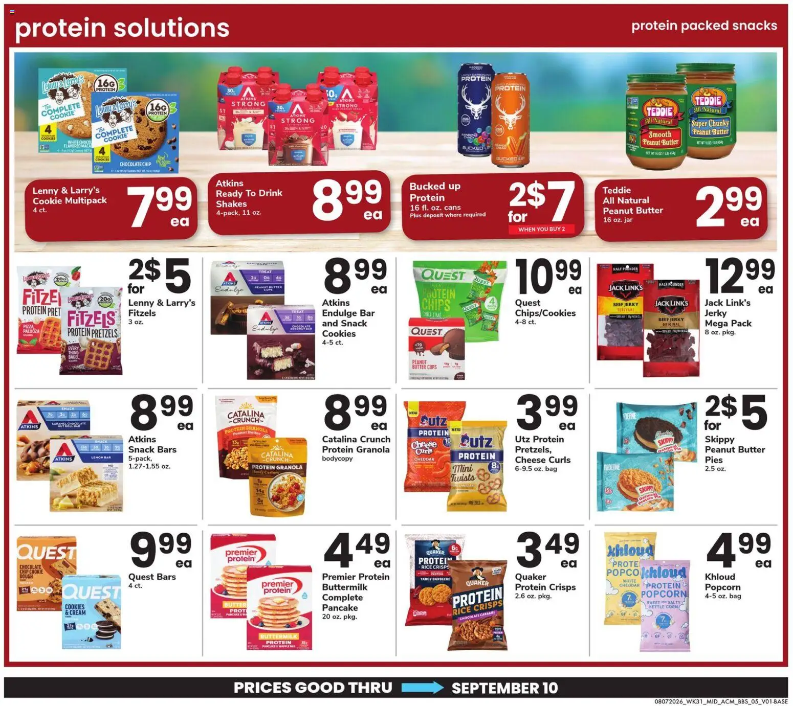 Acme Big Book of Savings - valid from 08/07/2026 | Page: 5 | Products: Butter, Pizza, Snacks, Cheddar cheese