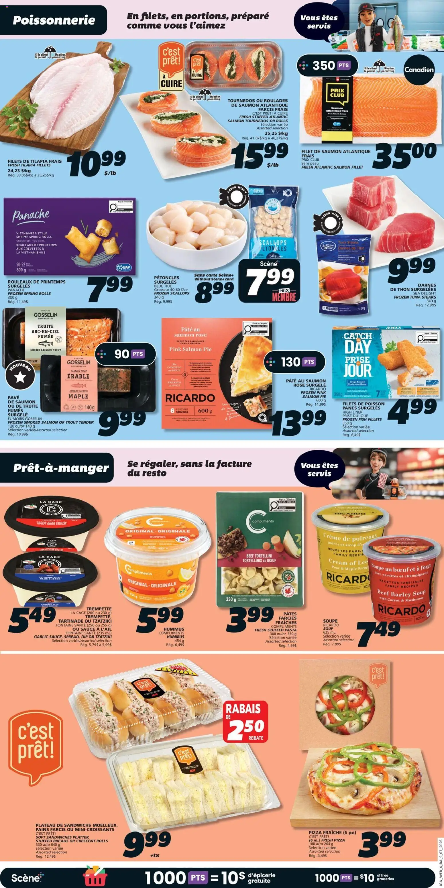 IGA flyer valid from Jul 9, 2026 | Page: 7 | Products: Beef, Freezer, Pants, Pizza
