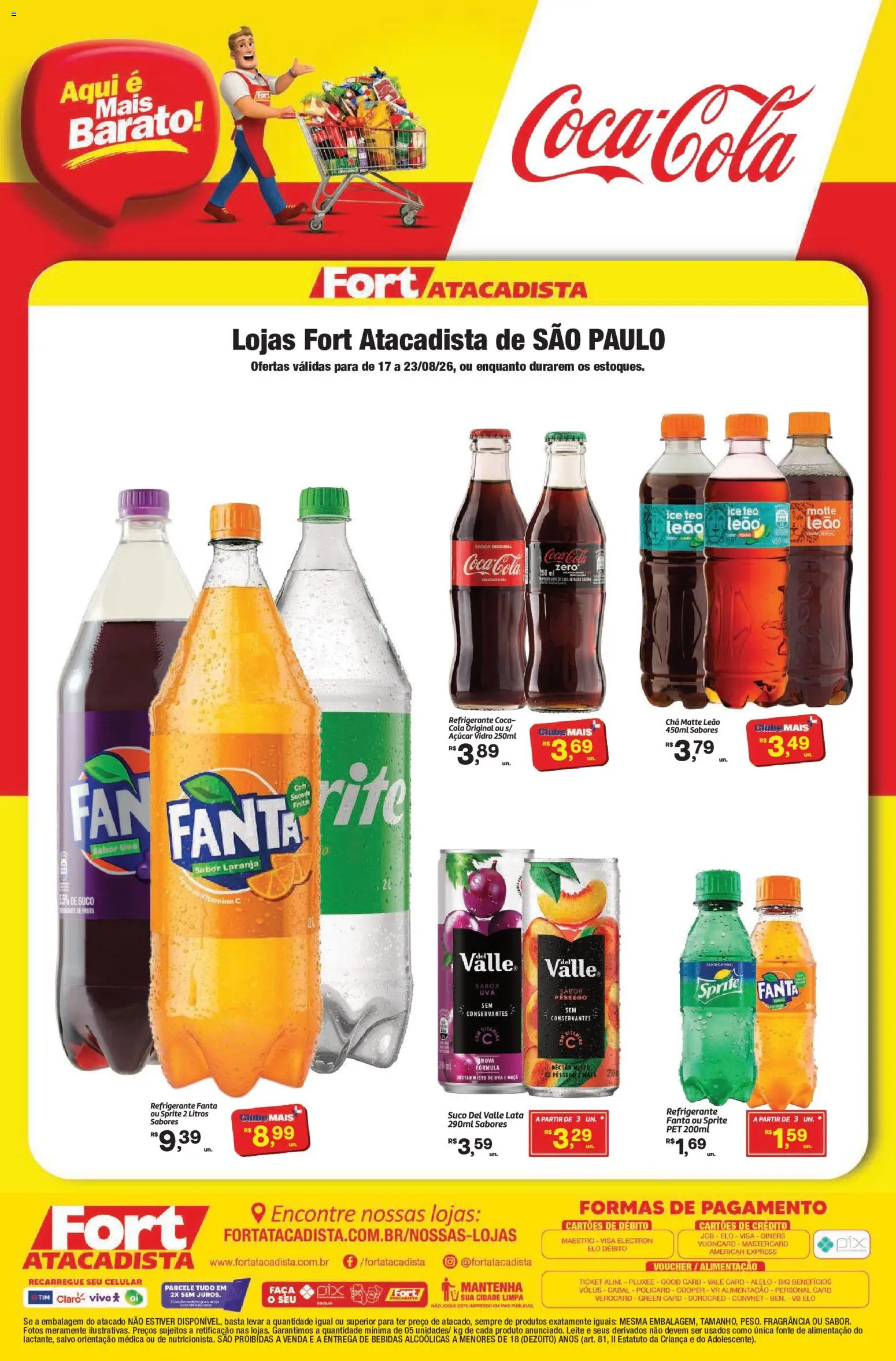 Fort Atacadista Folheto - válido de 17/08/2026 | Página: 1 | Produtos: Fragrância, Bebidas, Faca, Chá