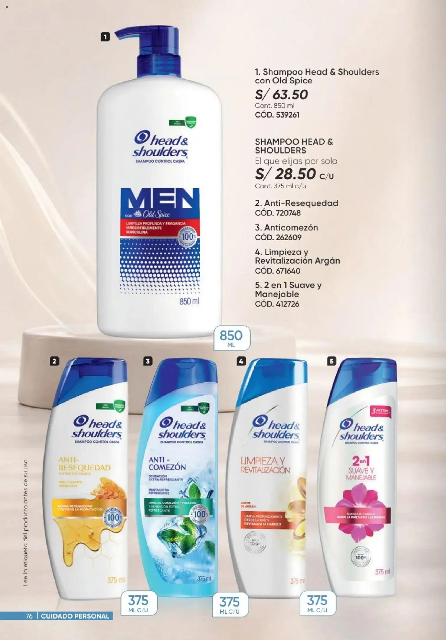 Catálogo Azzorti válido desde 20/09/2026 | Página: 76 | Productos: Shampoo, Head & Shoulders, Fragancia