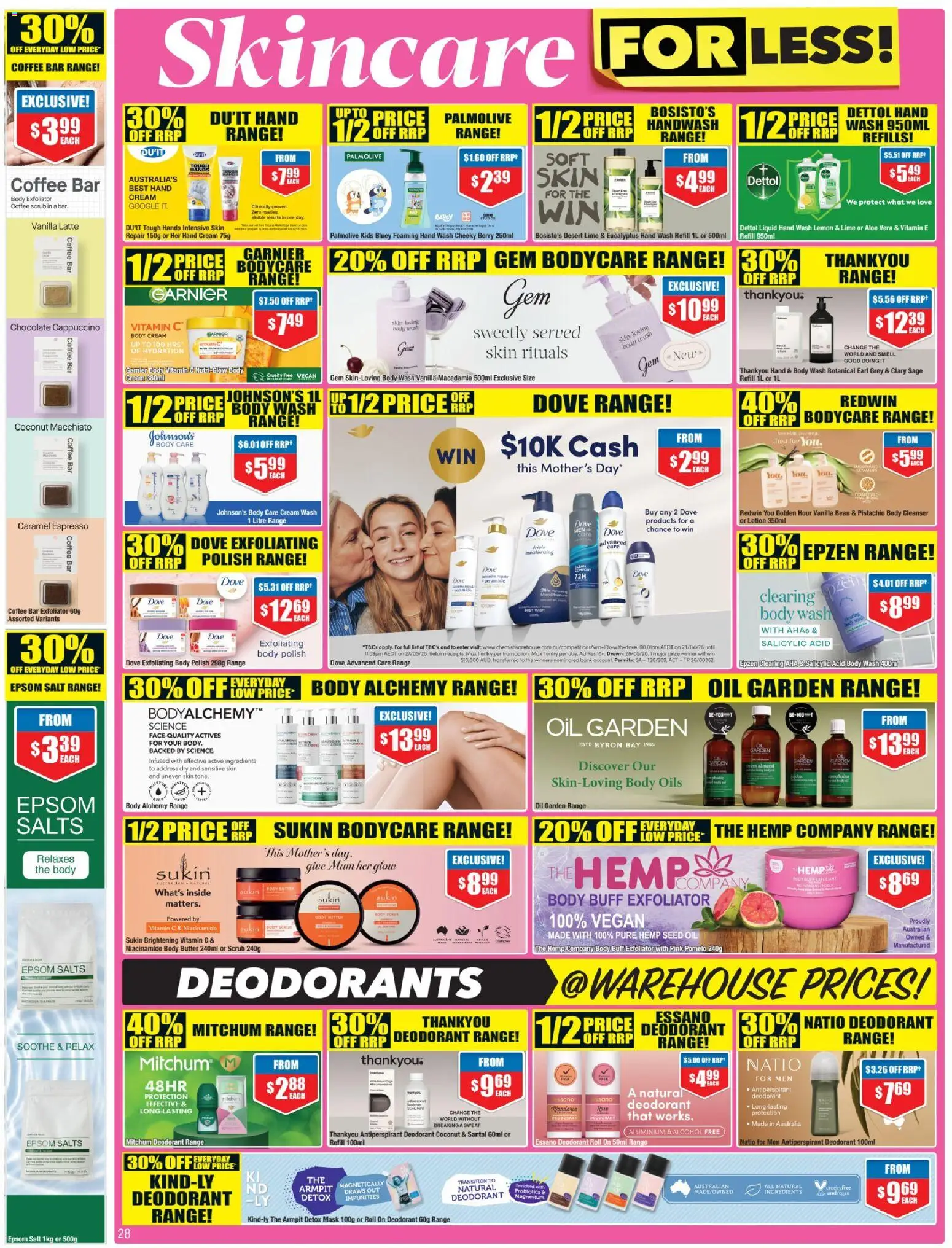 Chemist Warehouse catalogue - valid from 23.04.2026 | Page: 28 | Products: Coffee, Lotion, Body cream, Sensitive skin