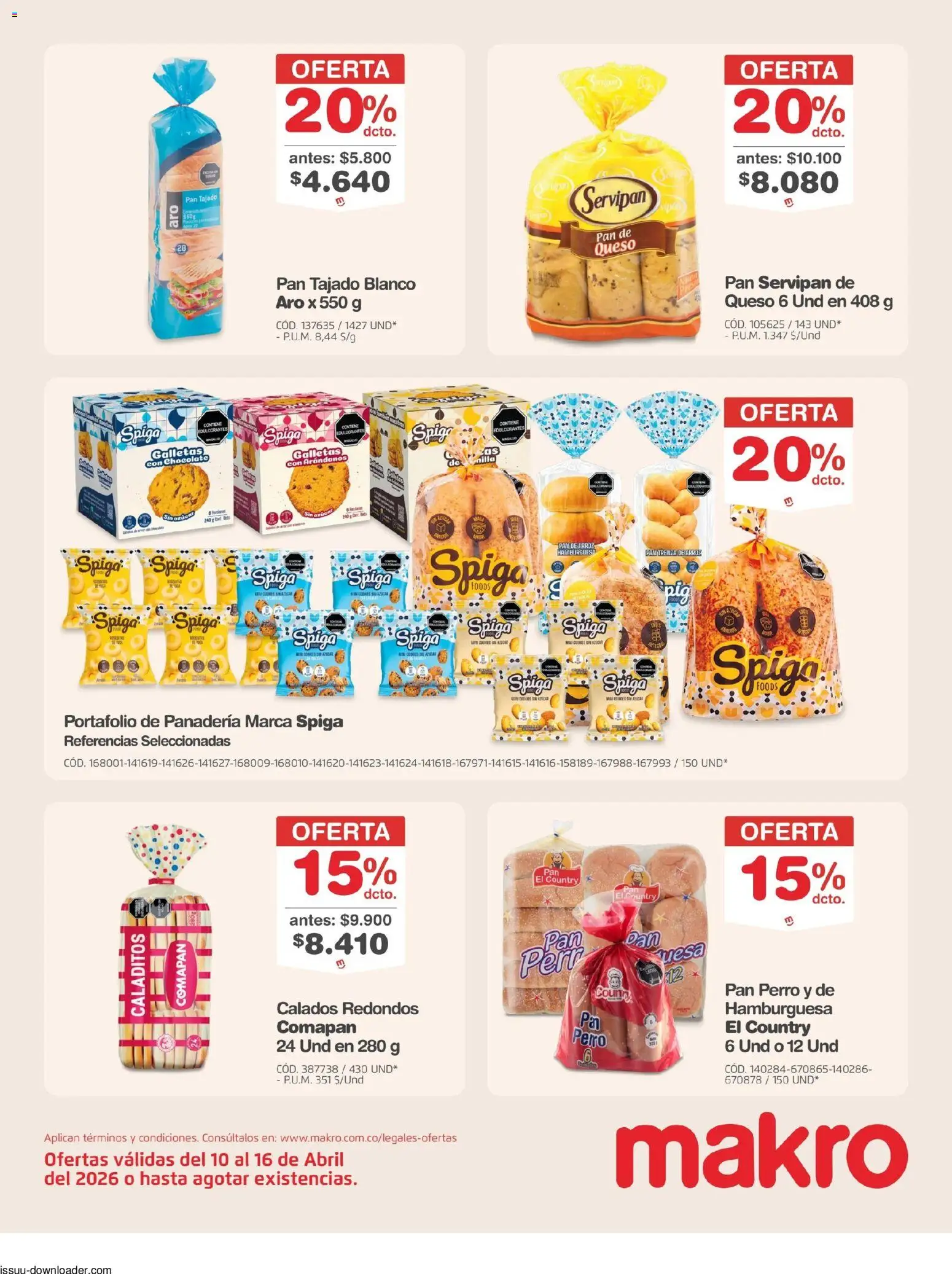 Makro revista - valida desde el 10.04.2026 | Página: 10 | Productos: Arroz, Arándanos, Panadería, Mesa