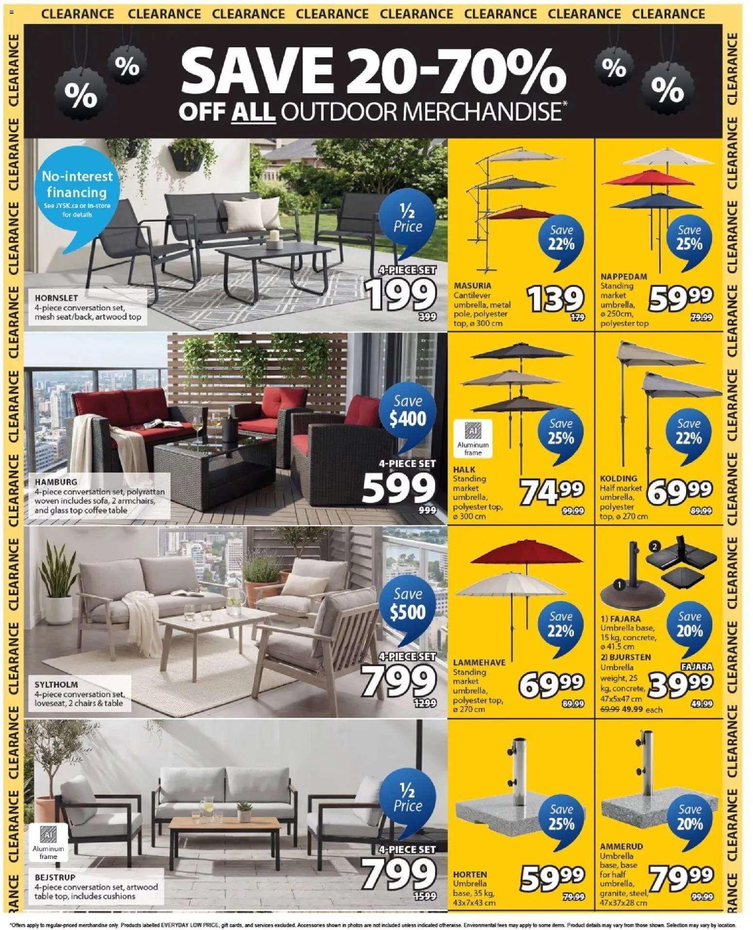 JYSK flyer valid from Aug 13, 2026 | Page: 17 | Products: Umbrella, Coffee table, Table, Coffee