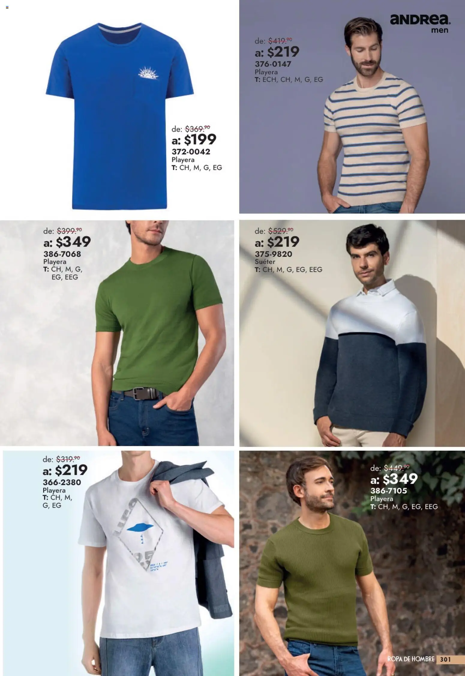 Nuevas ofertas de Andrea válidas en toda la República Mexicana desde el 13/09/2026. ¡Encuentra las mejores ofertas en Andrea catálogo Outlet! | Página: 301 | Productos: Suéter, Ropa, Playera